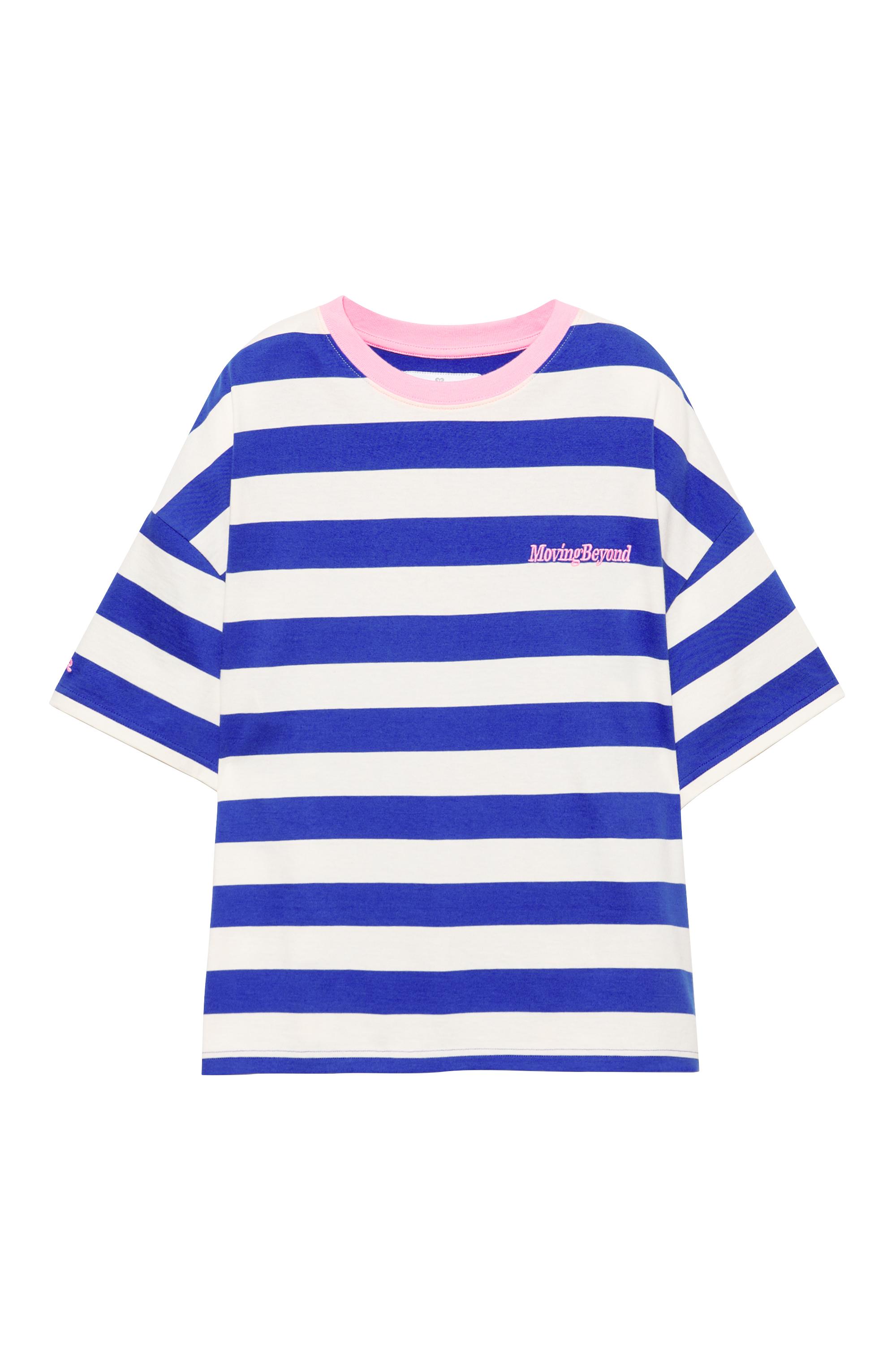 Mavi çizgili tişört - Görsel 5