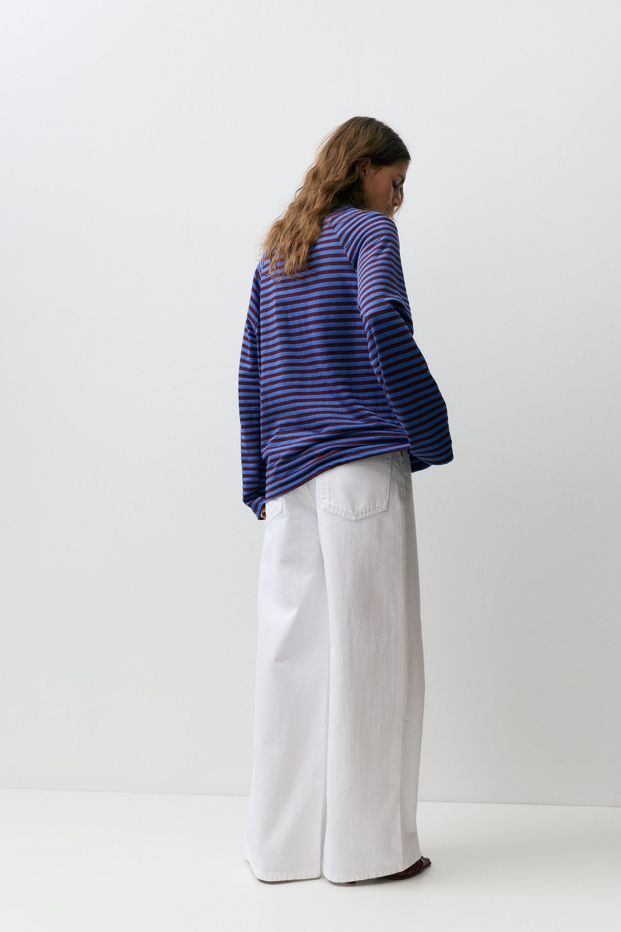 Uzun kollu çizgili tişört - Görsel 49