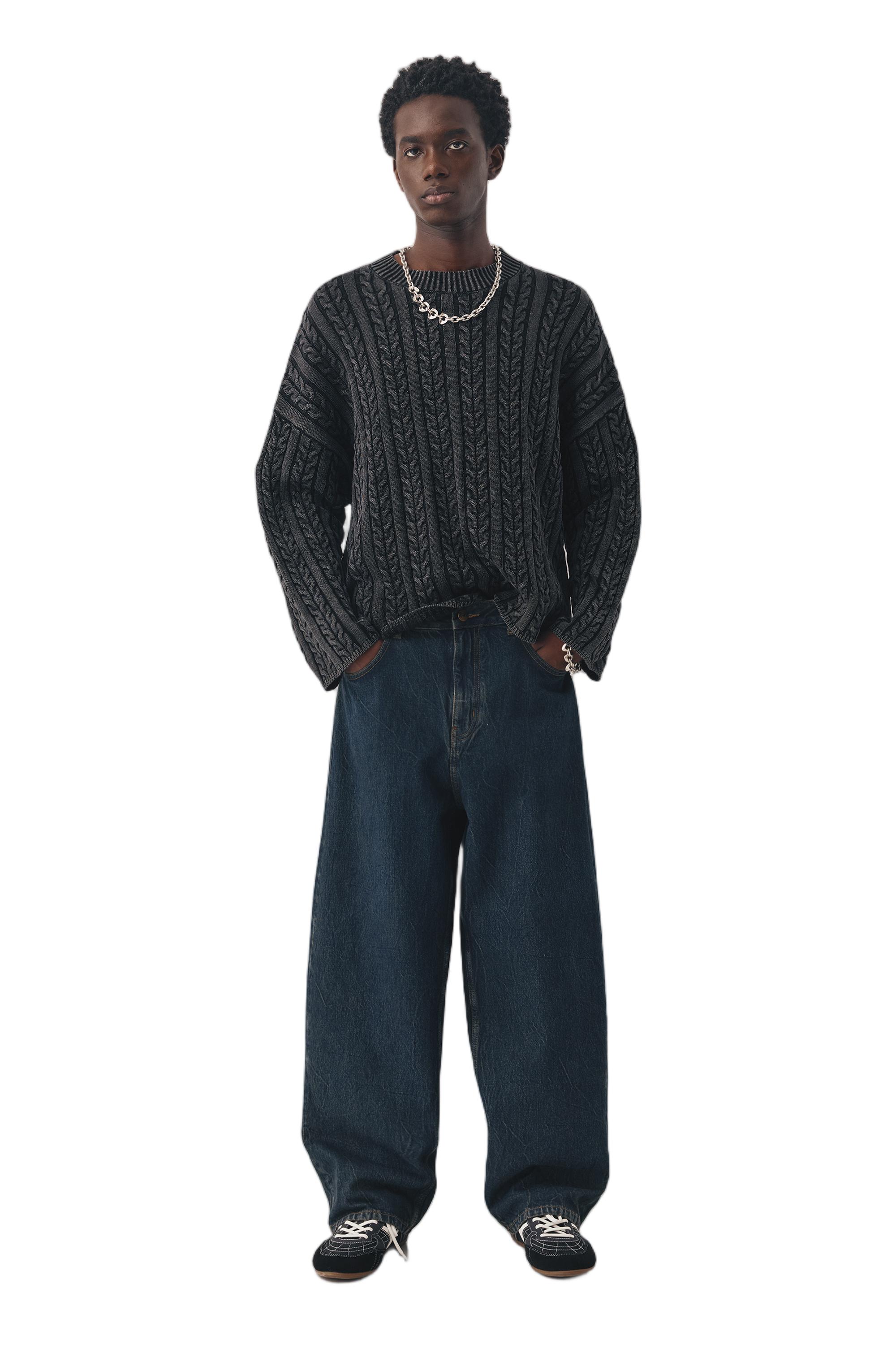 Relaxed fit baggy jeans — Dark blue