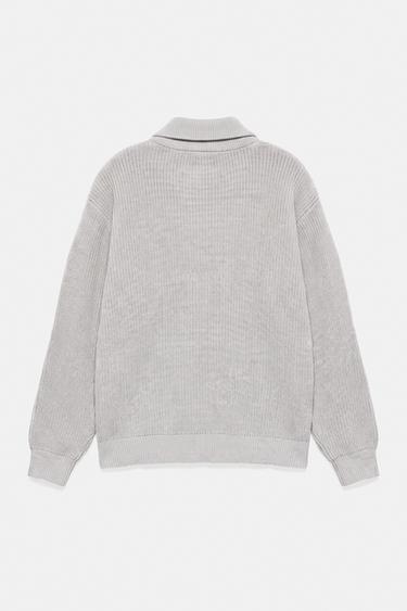 Quarter-zip jumper — Grey marl 6