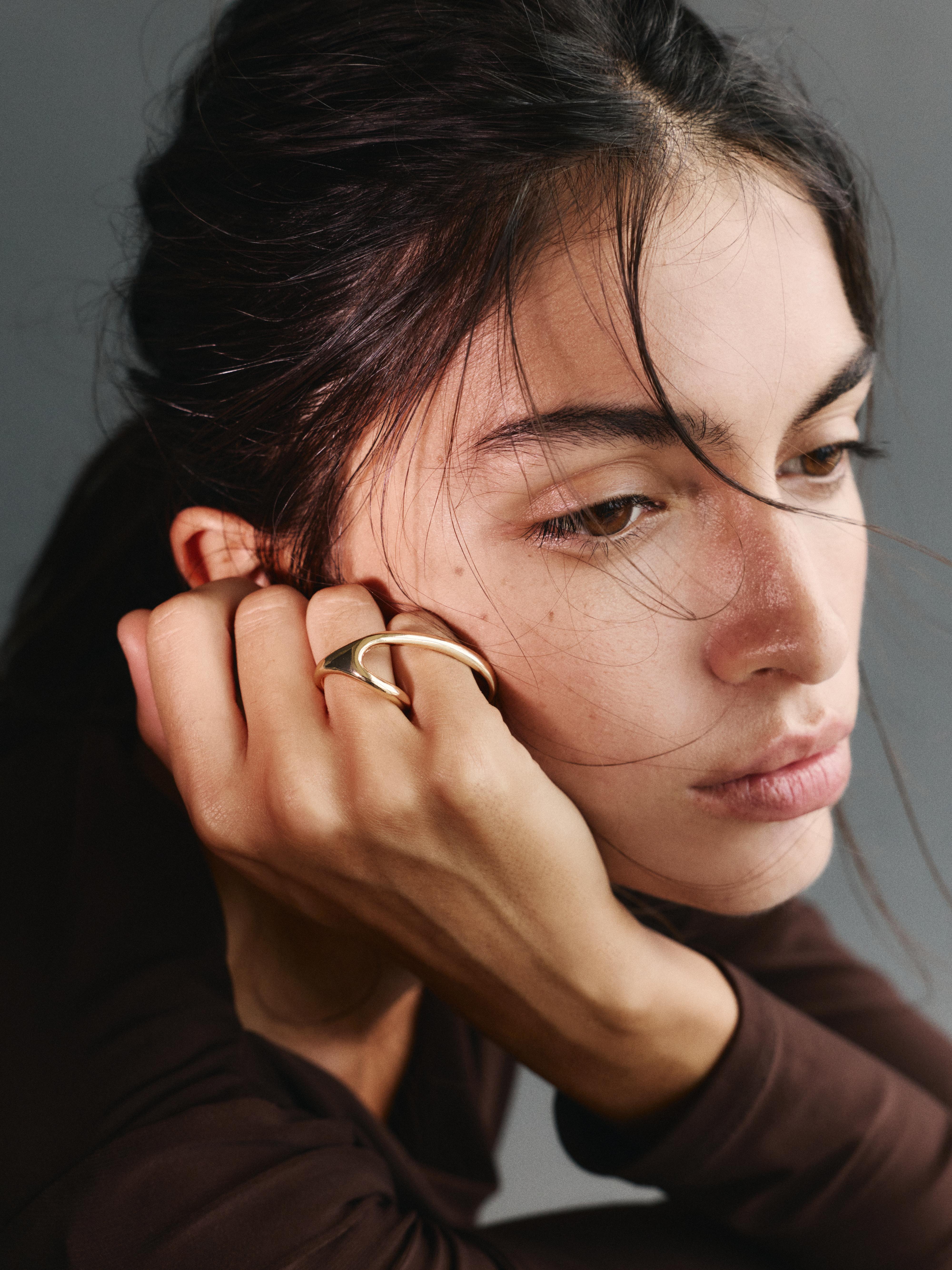Fine double ring — Gold