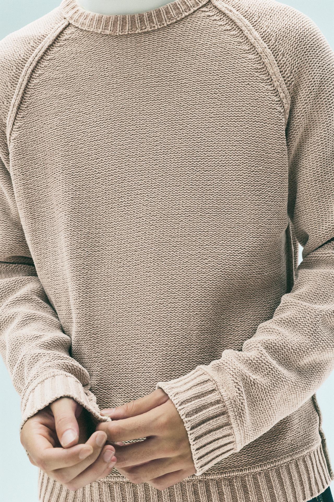 Washed finish jumper — Taupe