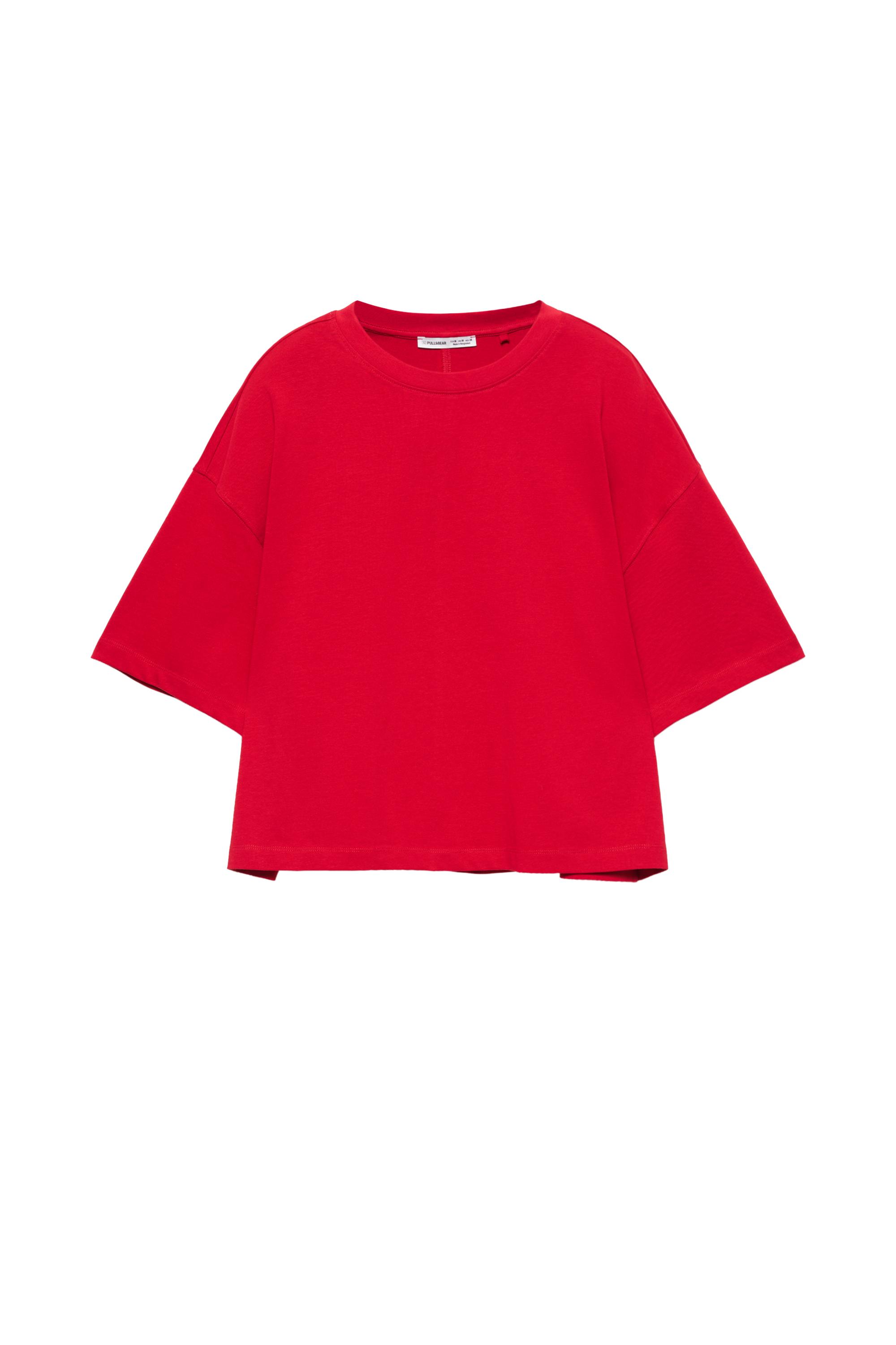 Kısa kollu kutu kesim t-shirt - Görsel 67