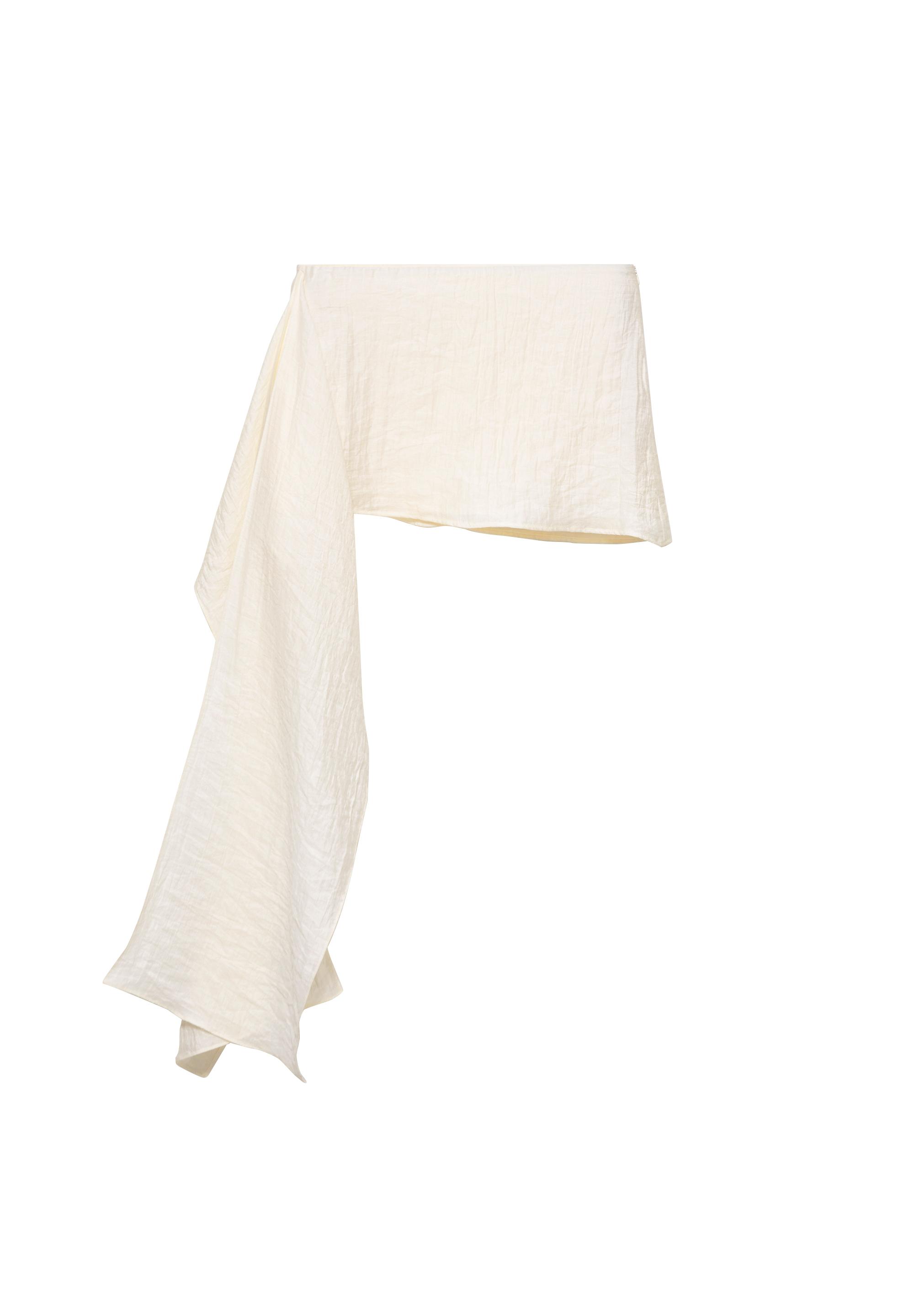 Draped chiffon mini skirt — Ice