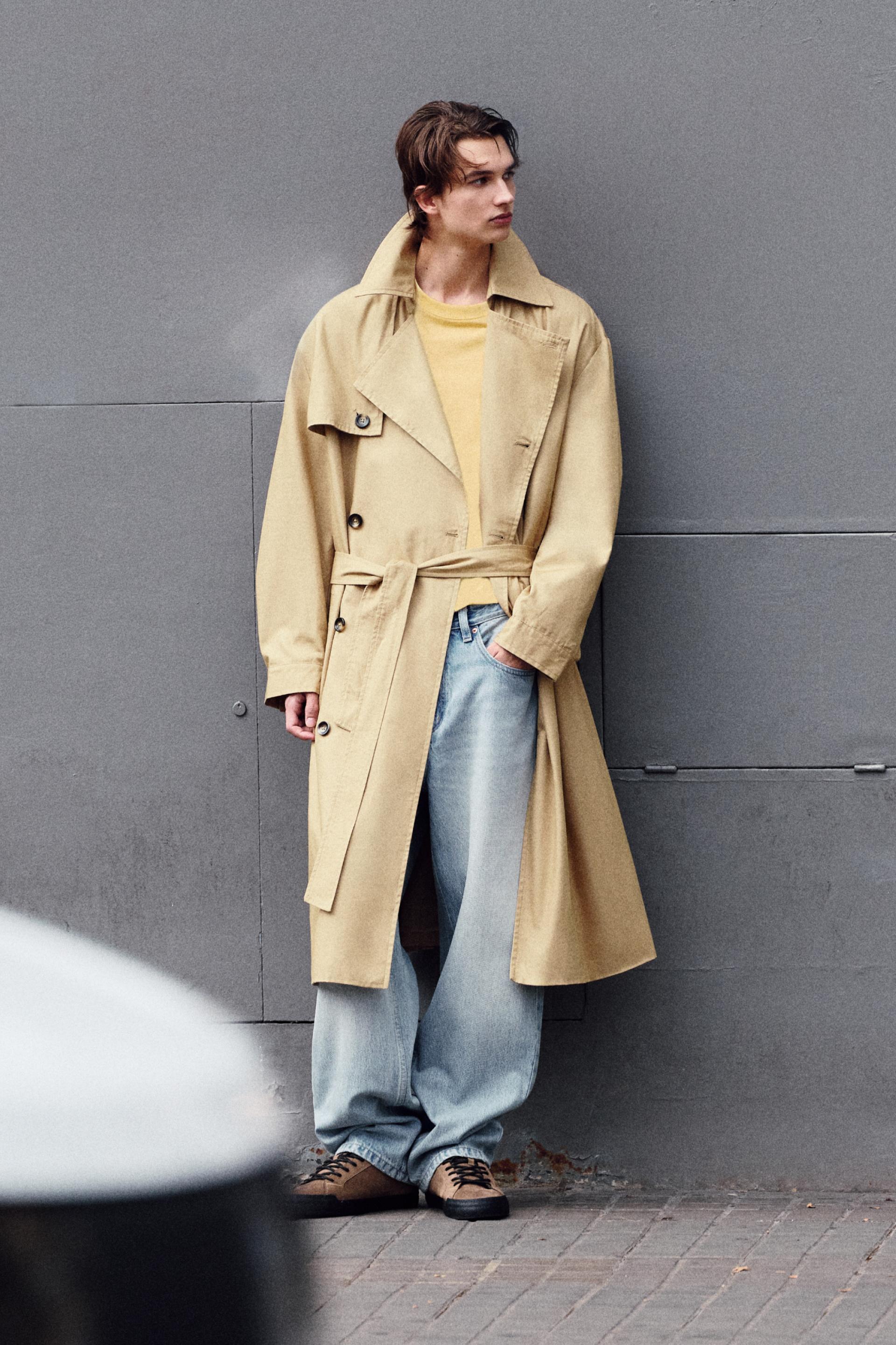 Trench Long À Ceinture