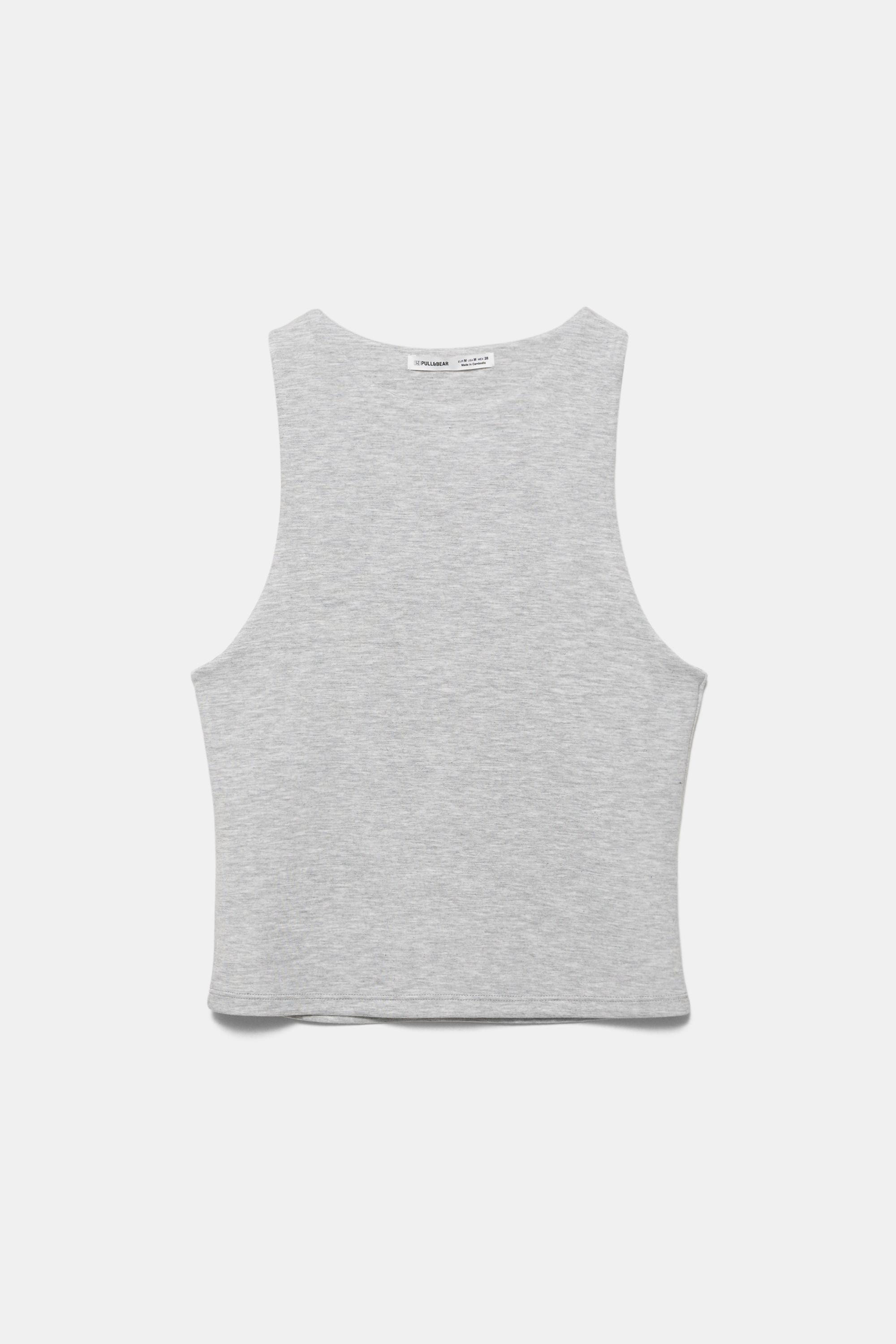 Soft-touch tank top — Grey marl