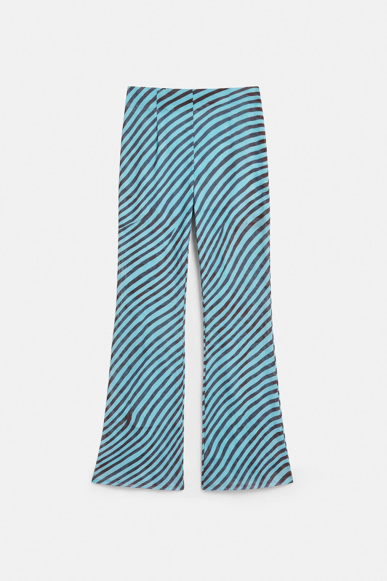 Wavy flowing trousers — Brown/Blue