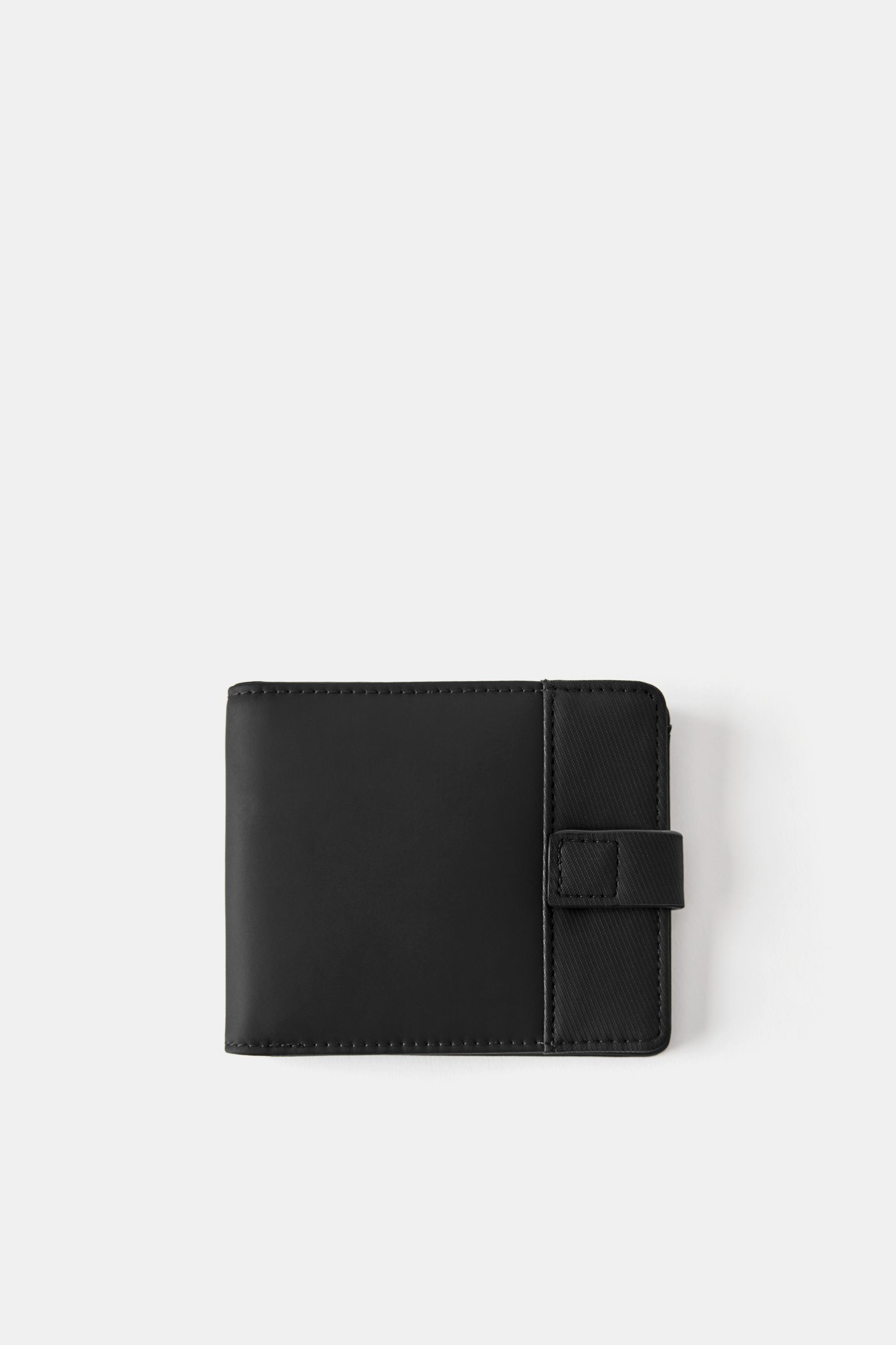Rubberised wallet — Black