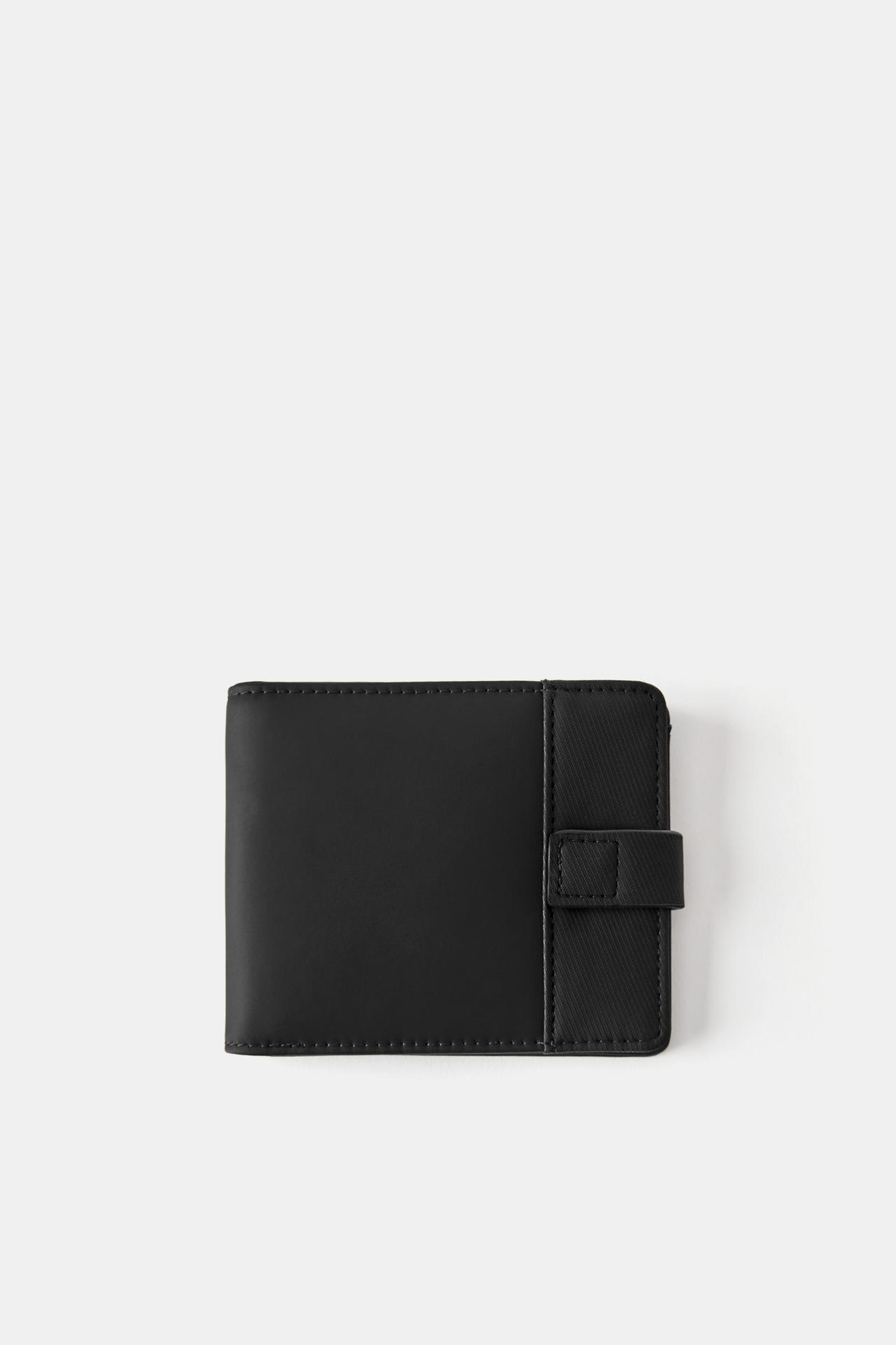 Rubberised wallet — Black