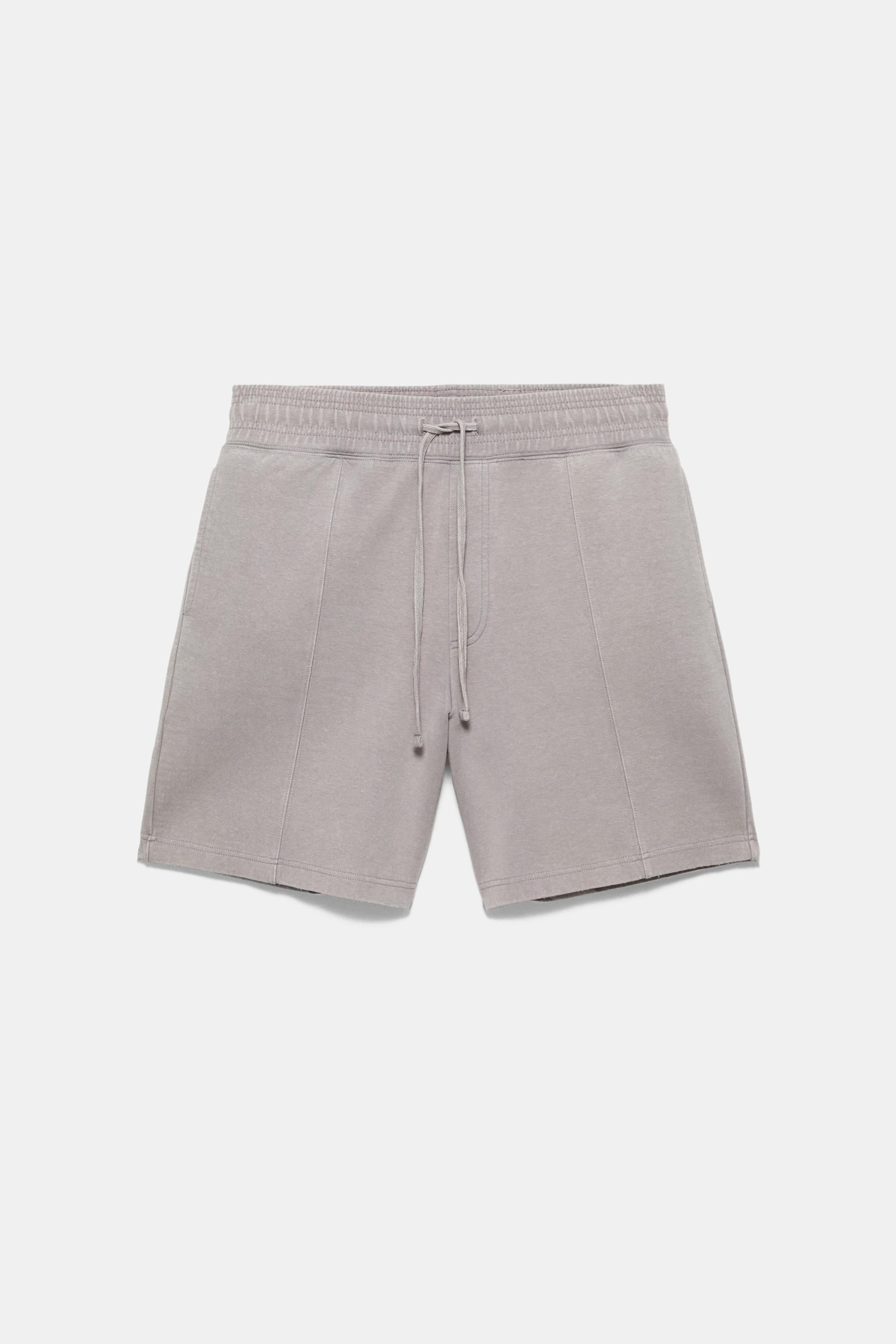 Interlock jogger Bermuda shorts — Grey marl