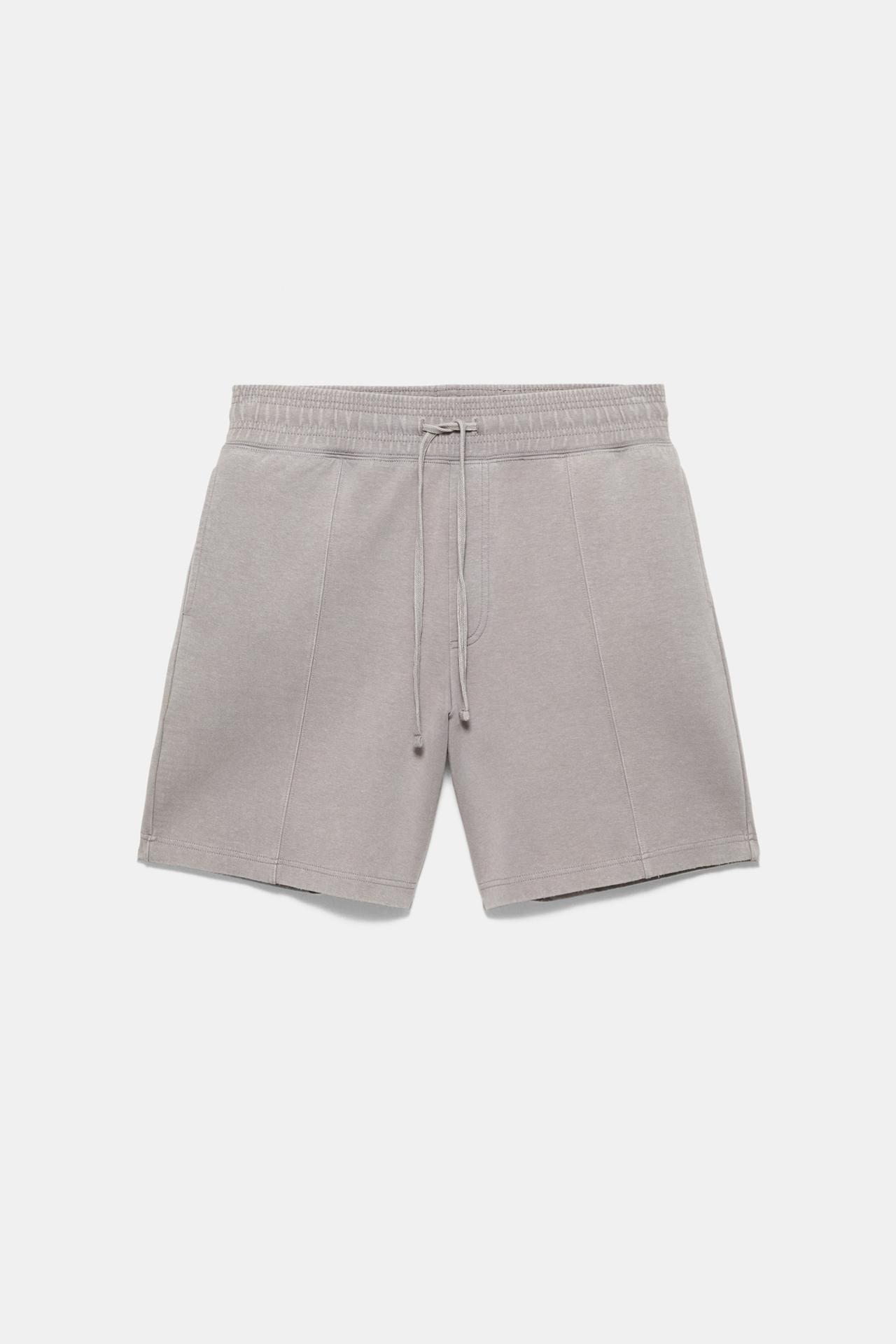 Interlock jogger Bermuda shorts — Grey marl