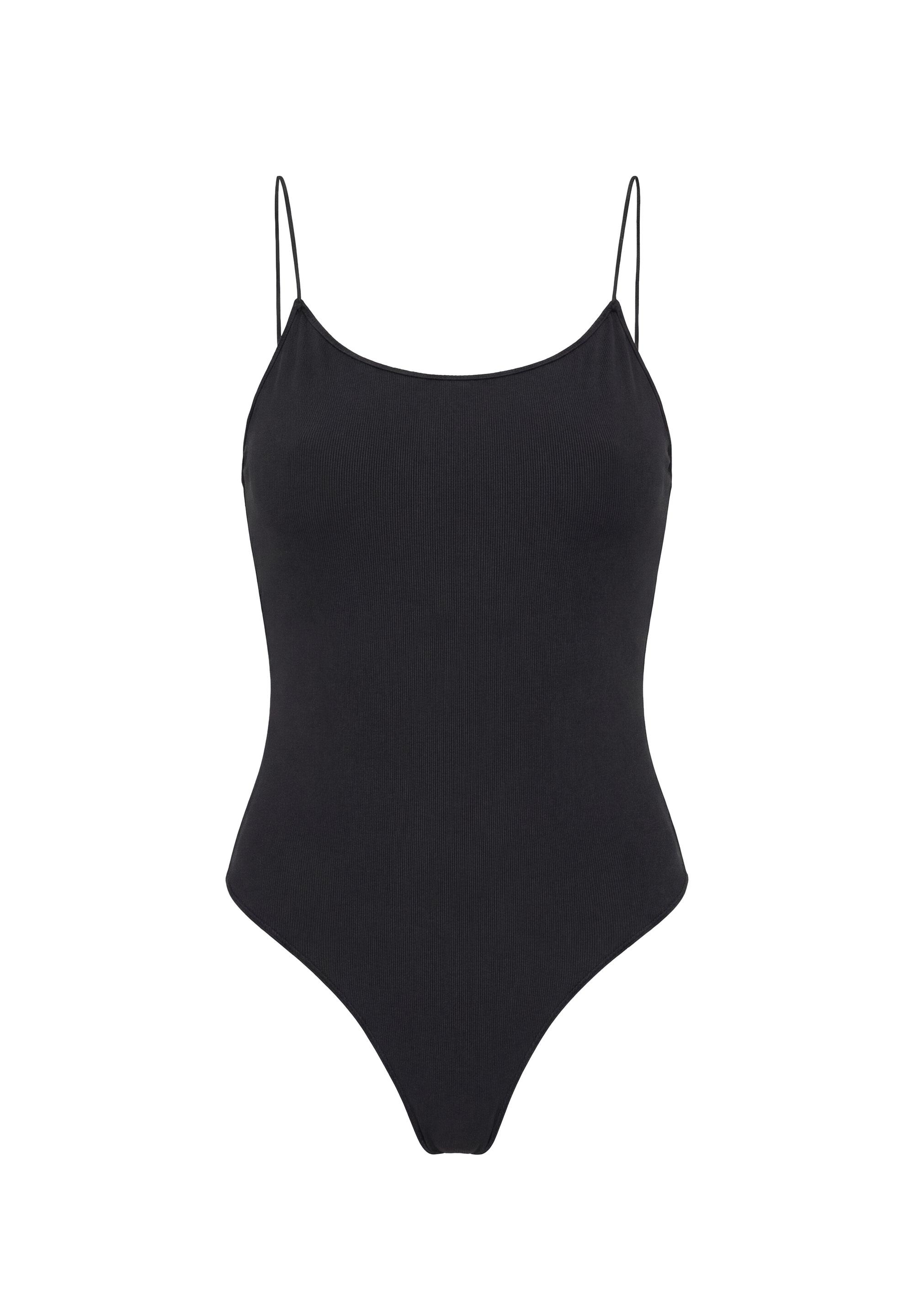 Basic strappy swimsuit — Black