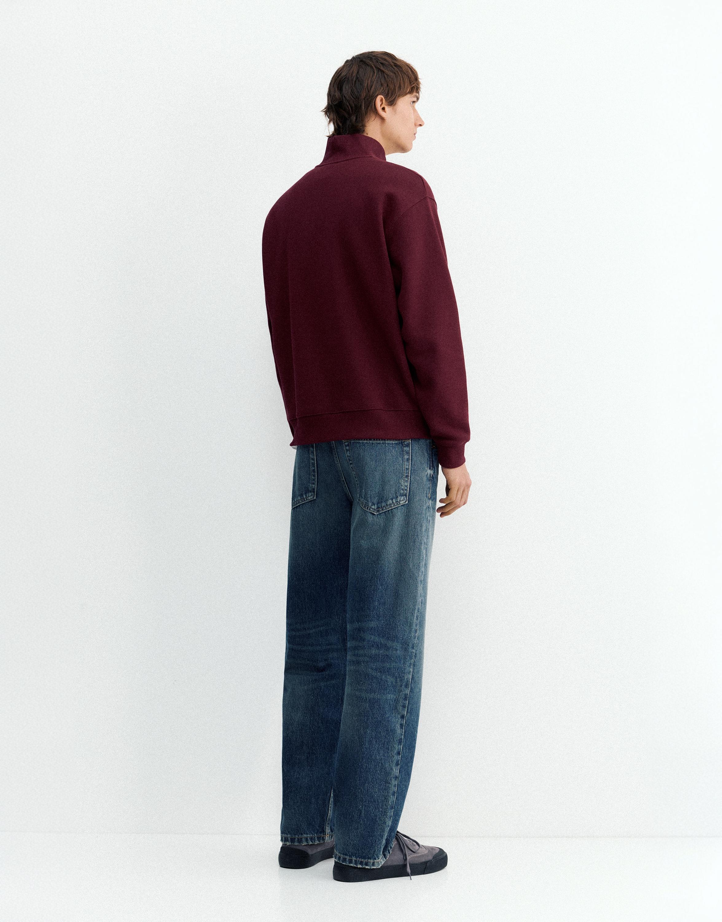 Quarter-zip sweatshirt — Burgundy