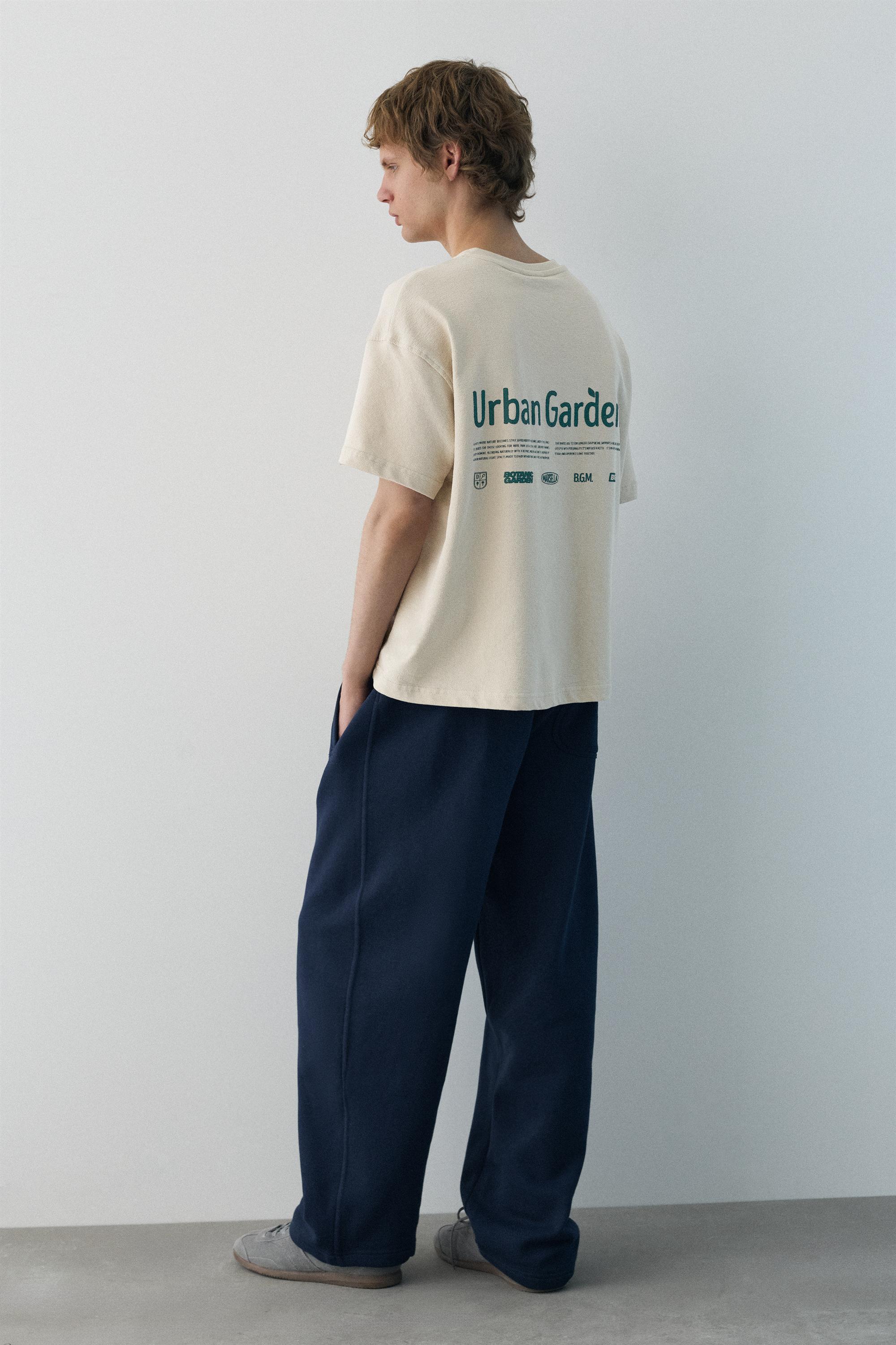 Grafik baskılı dokulu t-shirt - Görsel 13