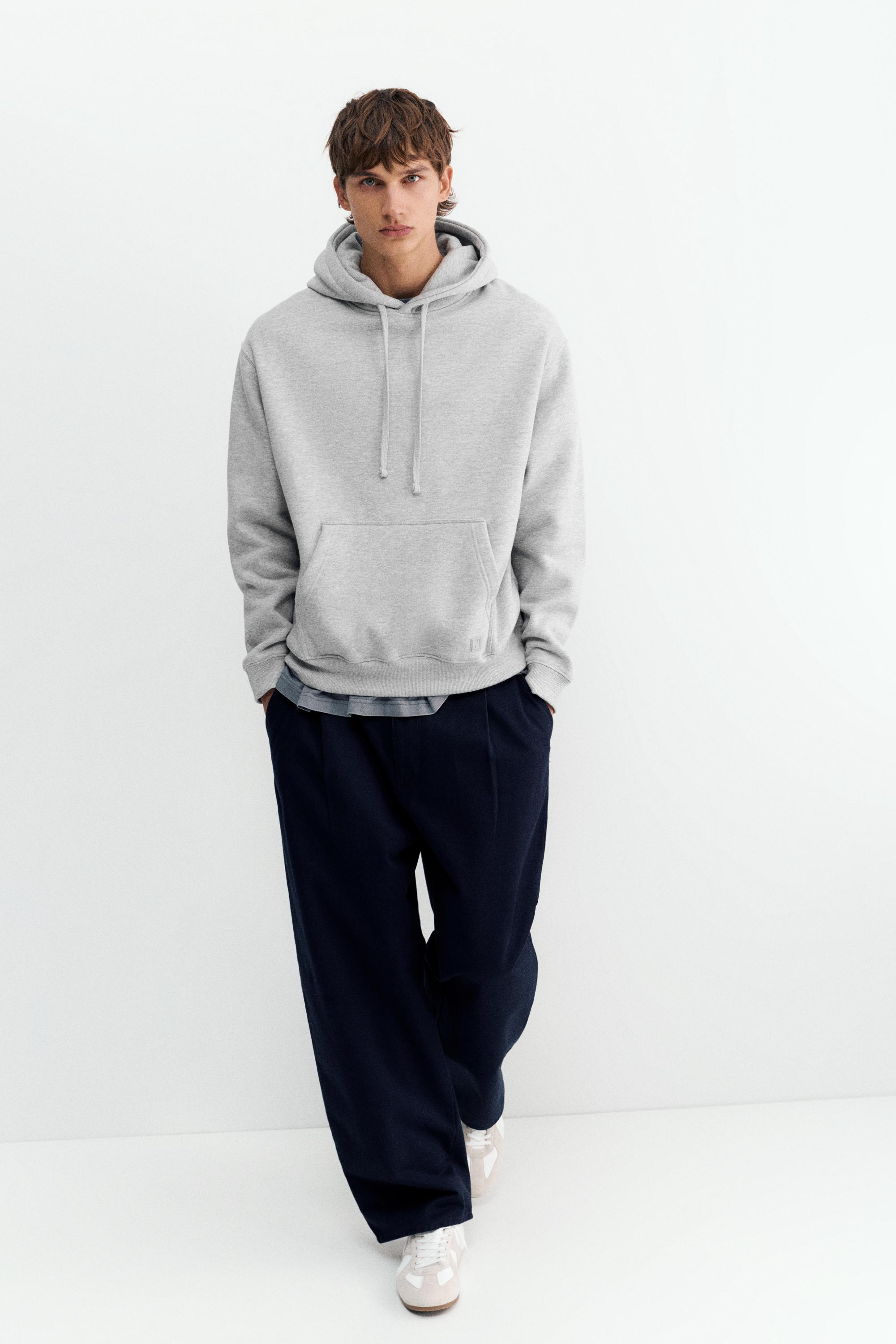 Basic hoodie — Grey marl