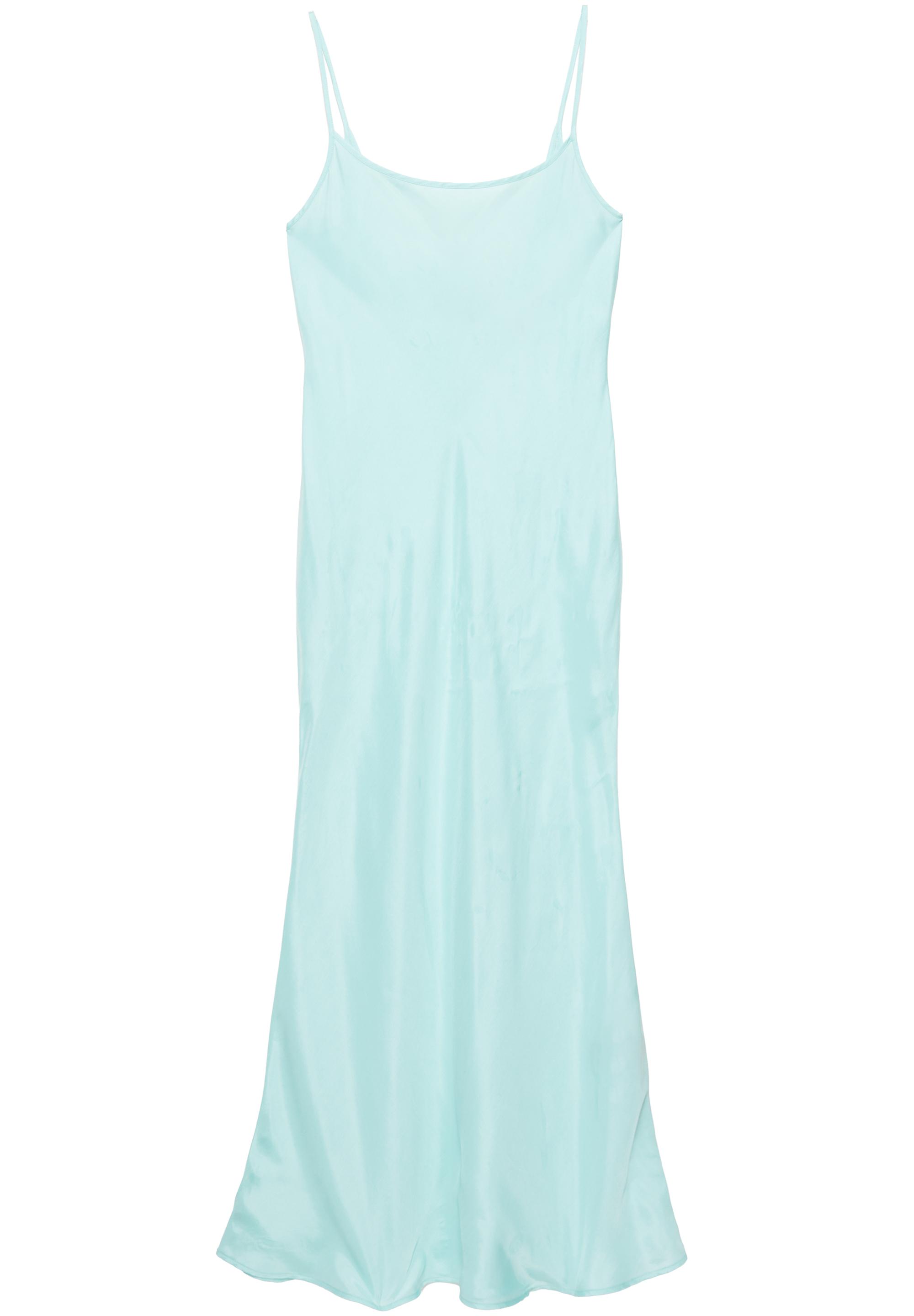 Satin midi dress — Pale turquoise