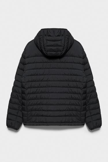 Lightweight puffer jacket with hood — Black 2
