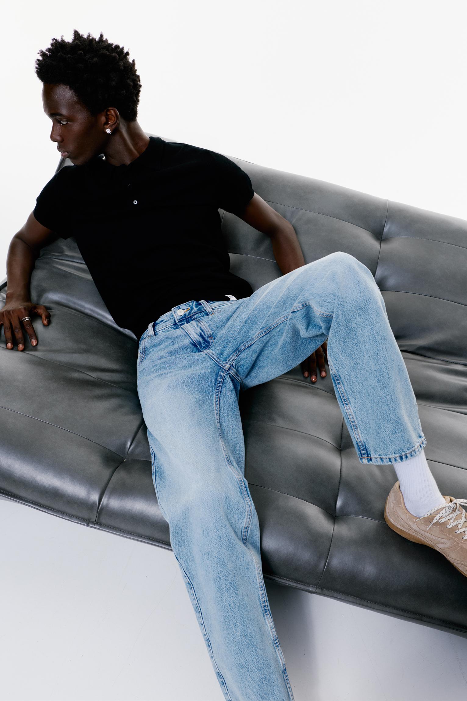 Straight-leg jeans — Pale indigo
