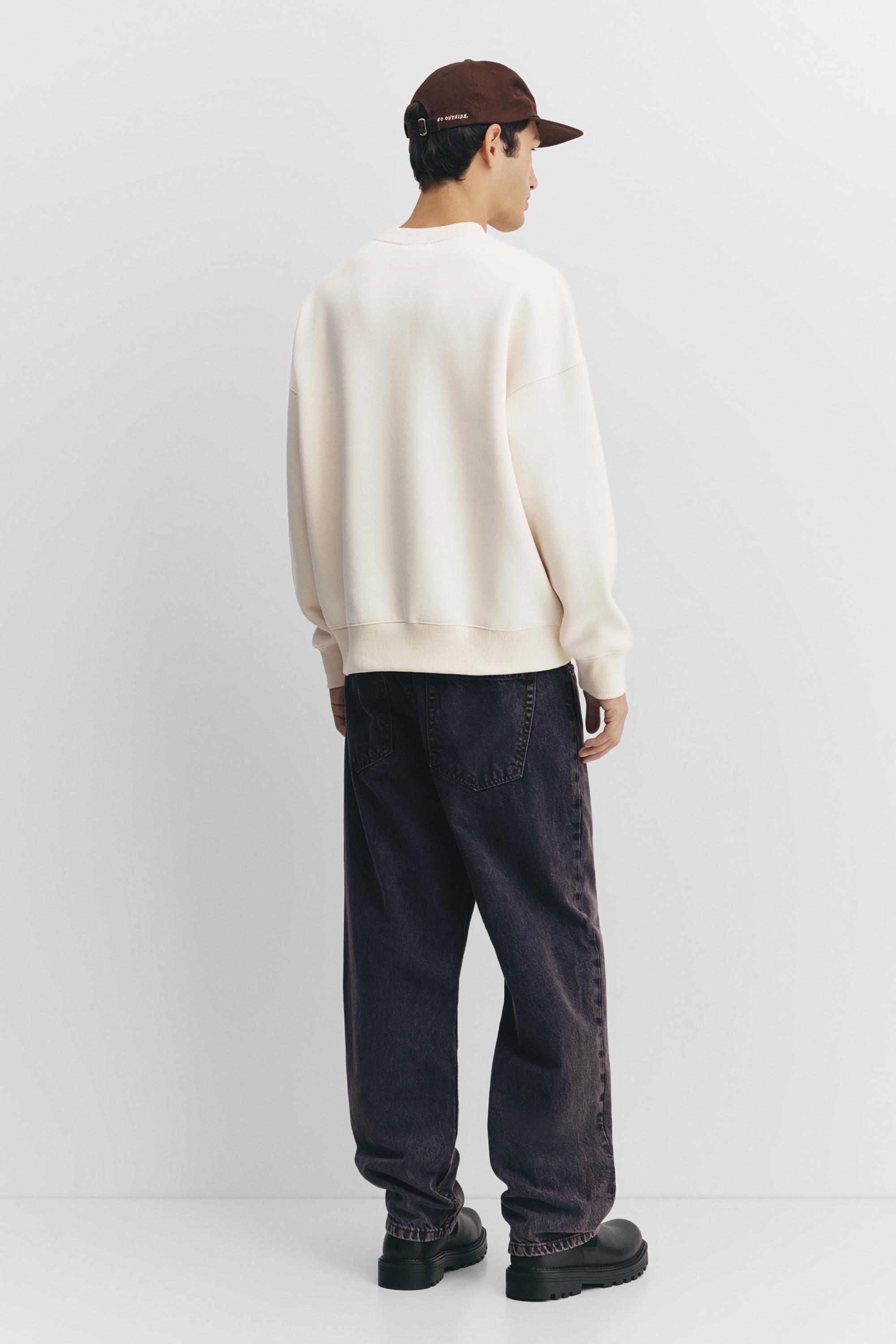 Sweatshirt with embroidered graphic slogan — Off white