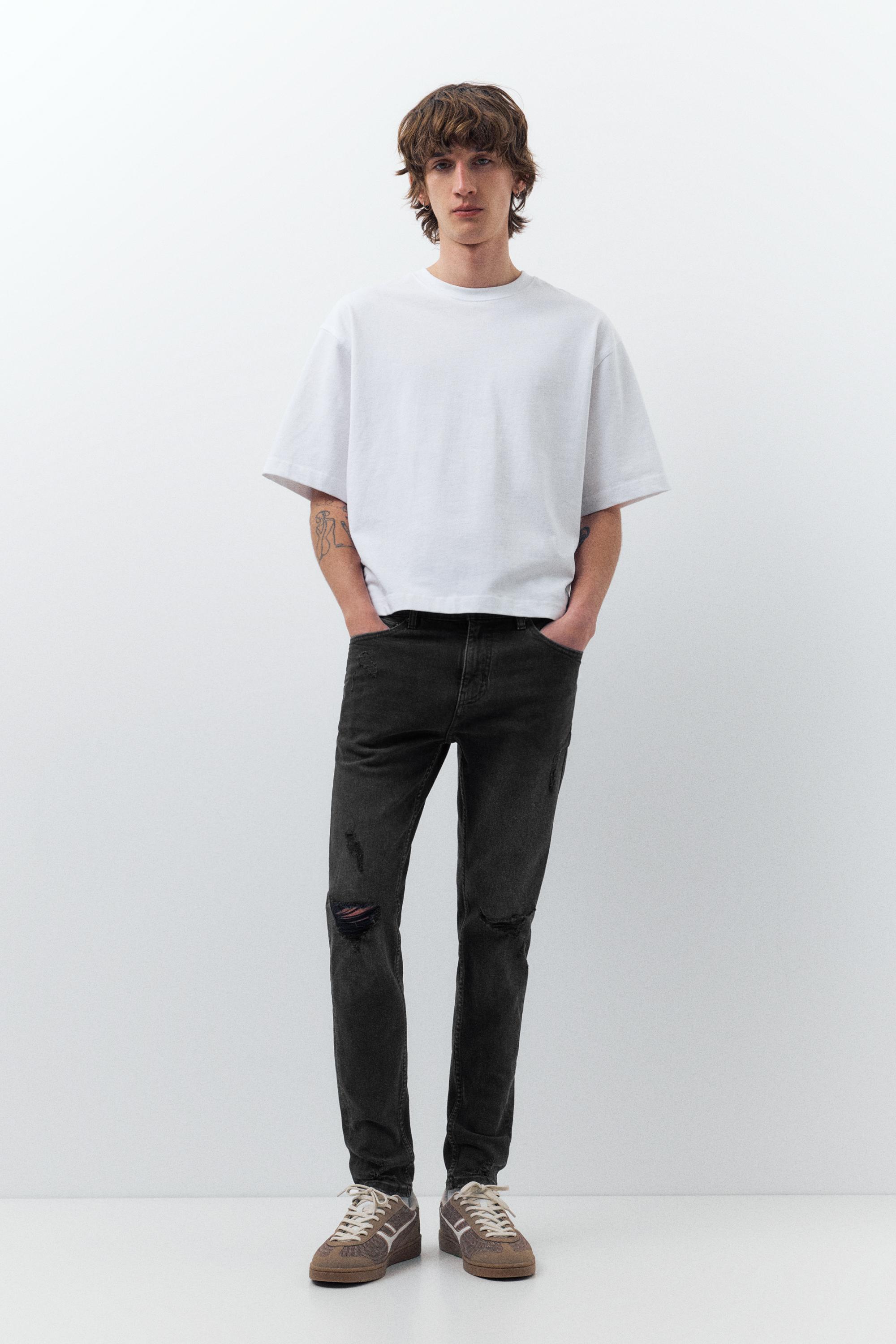 Jeans Skinny Strappati
