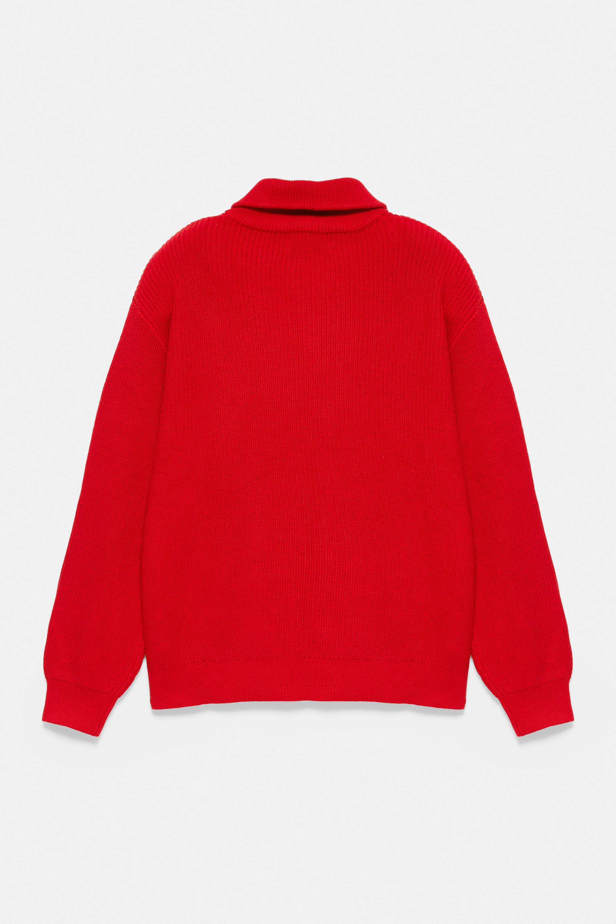 Pull&Bear Fermuarlı triko kazak görsel 3