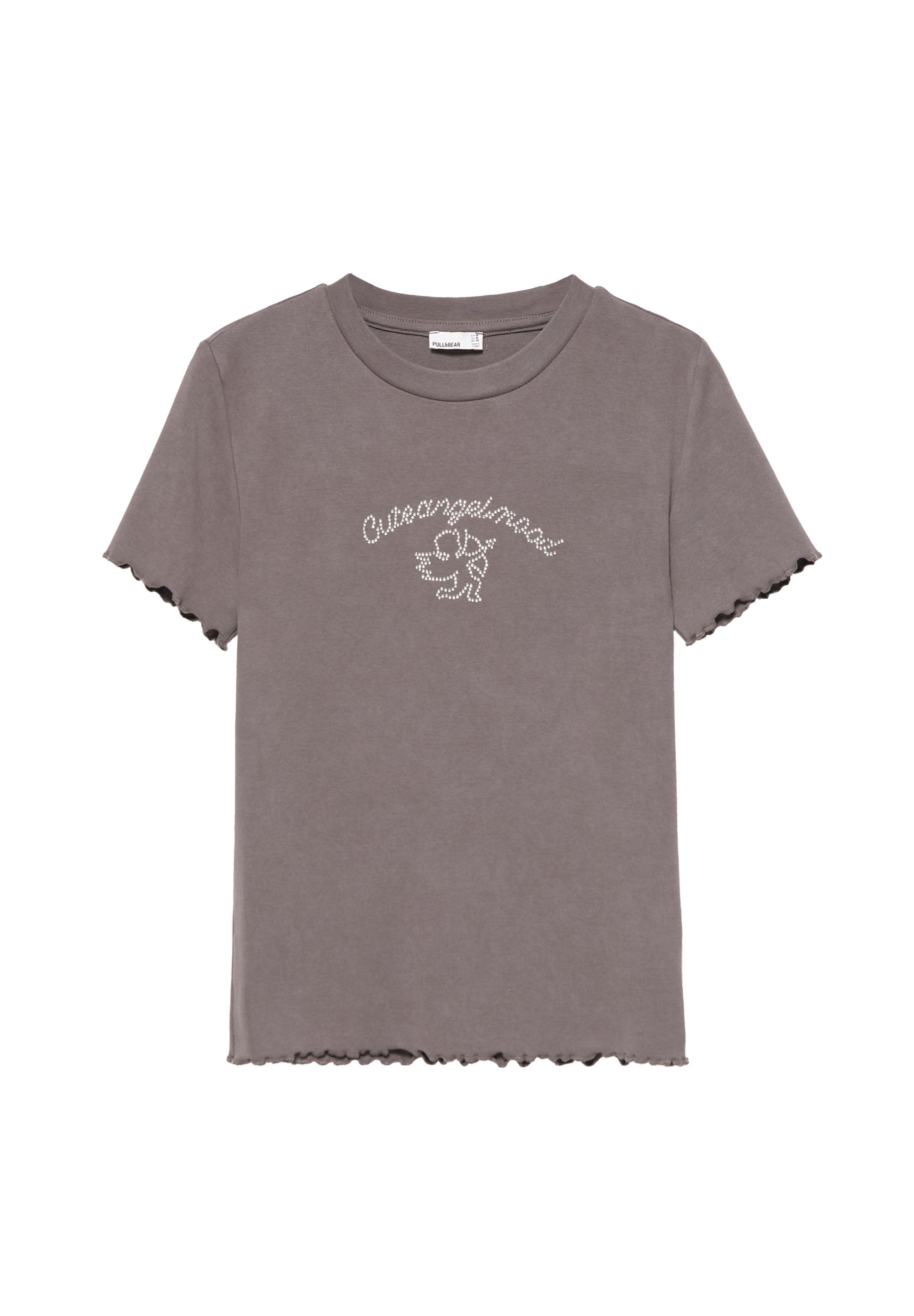 Pull&Bear Melek stras grafikli tişört