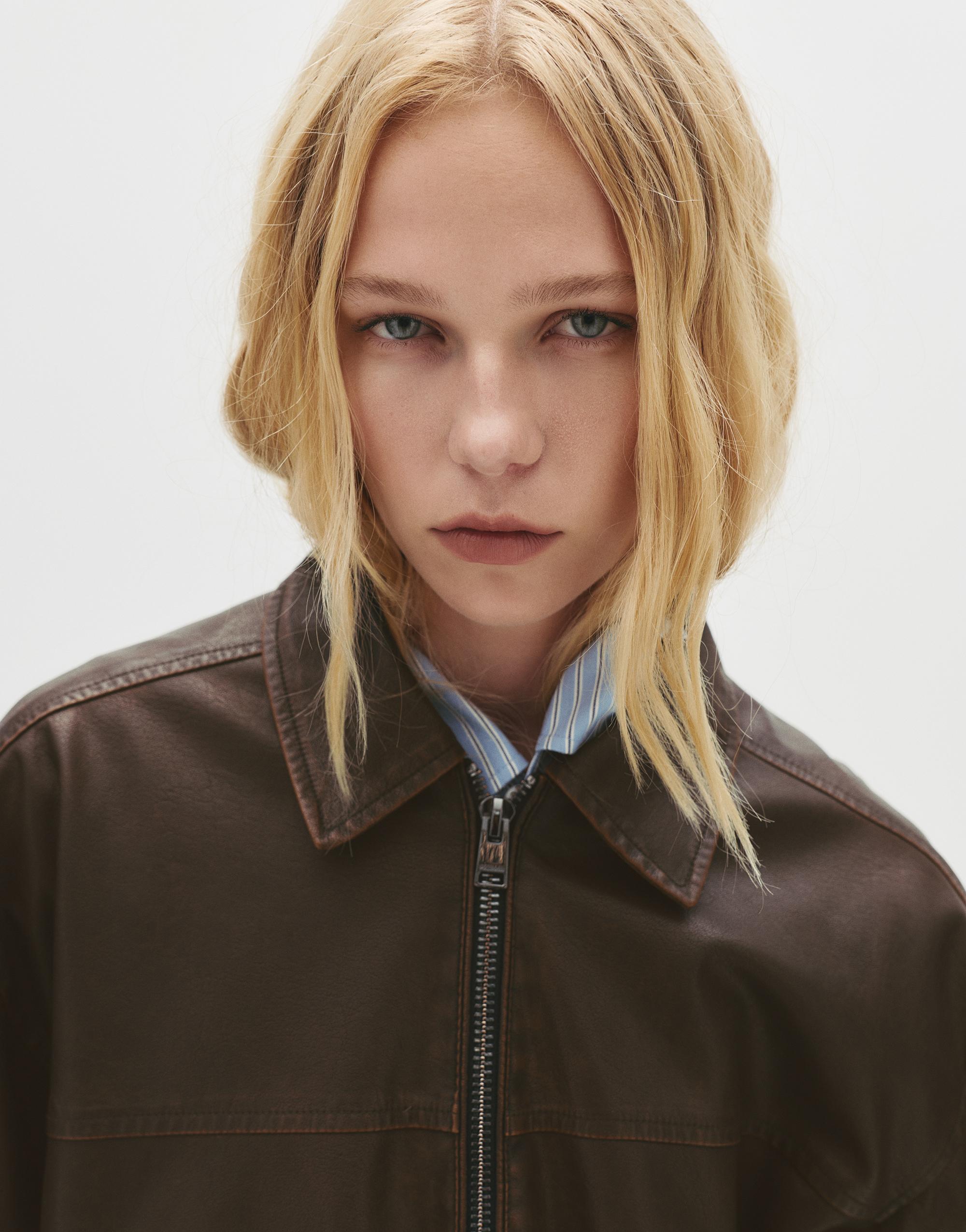 Suni Deri Baba Kesim Ceket - Görsel 99