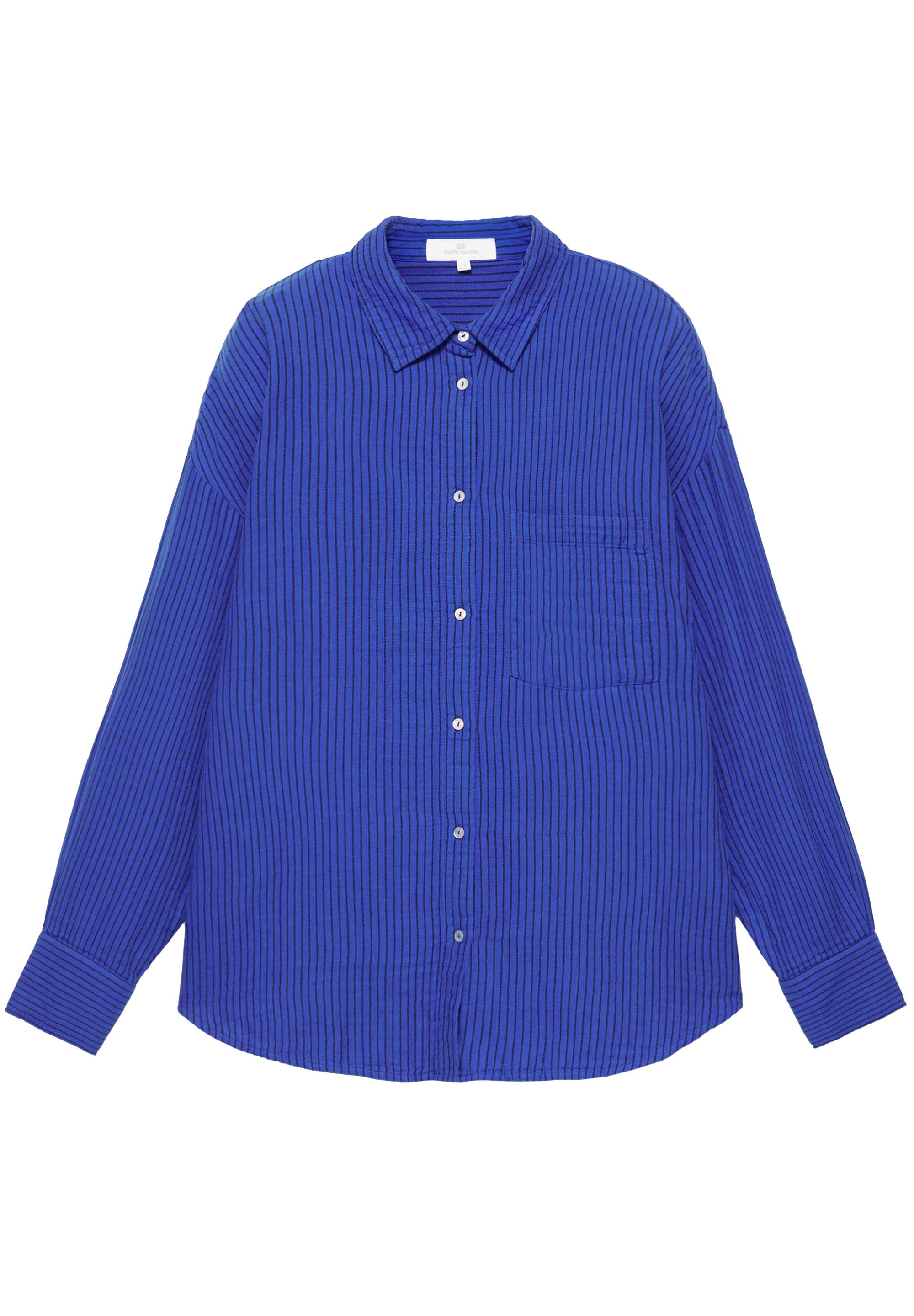 Striped rustic blue shirt