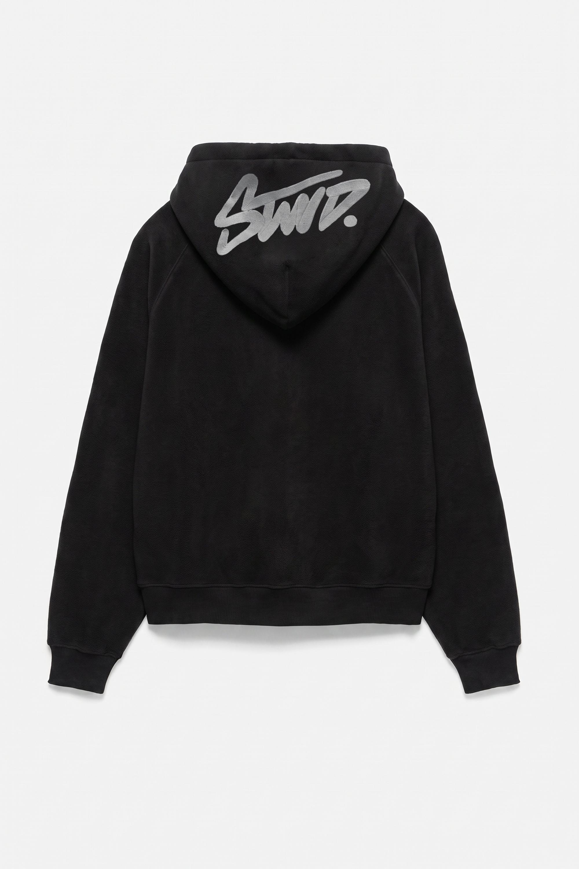 STWD zip-up hoodie — Black