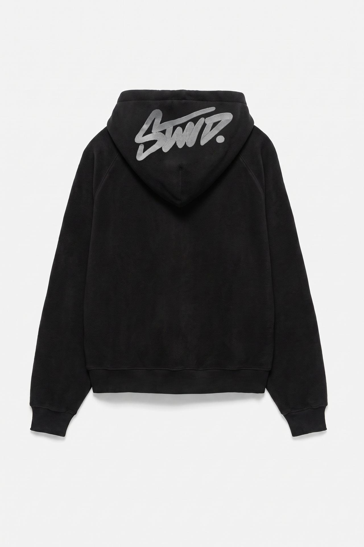 STWD zip-up hoodie — Black
