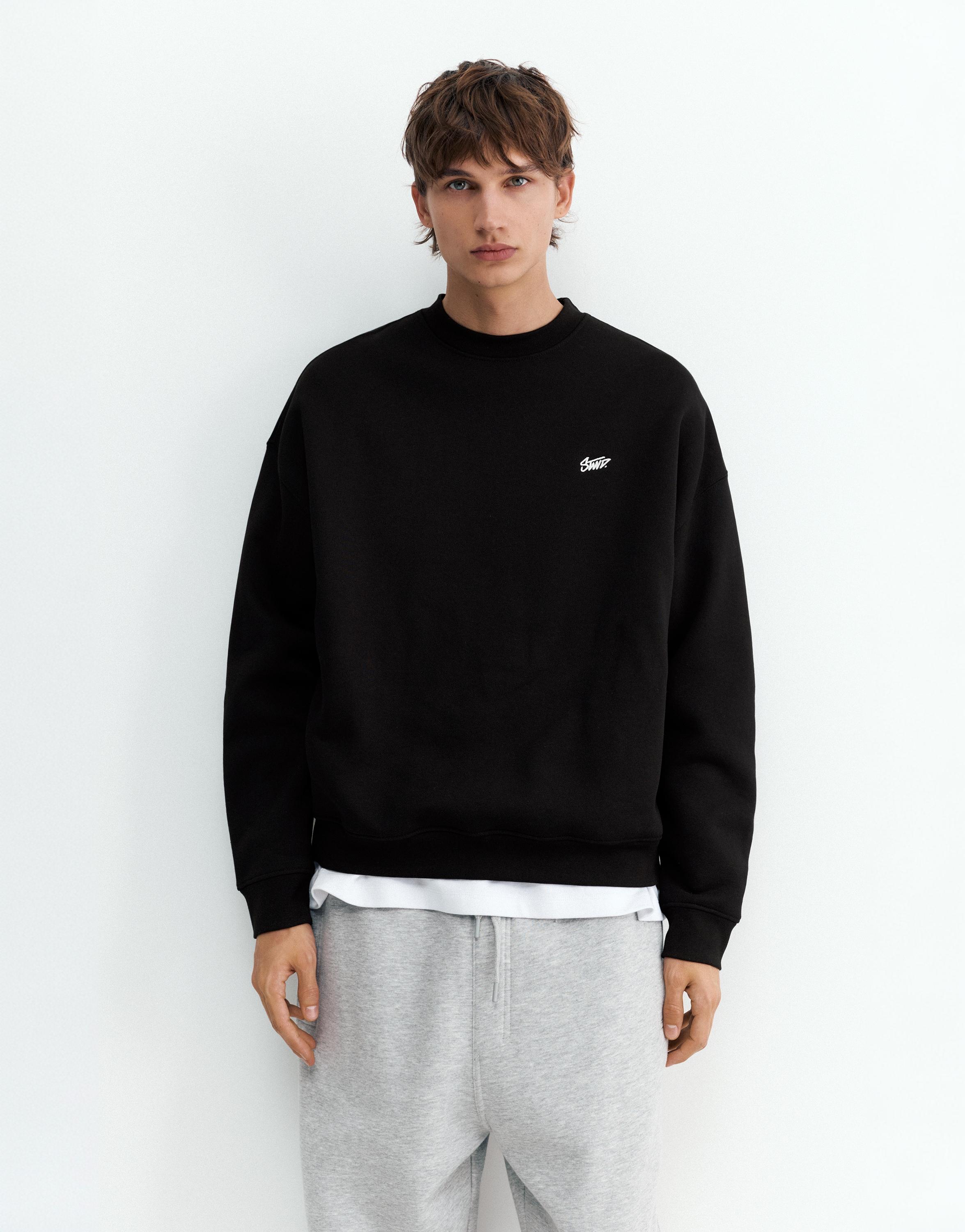 STWD boxy sweatshirt — Black