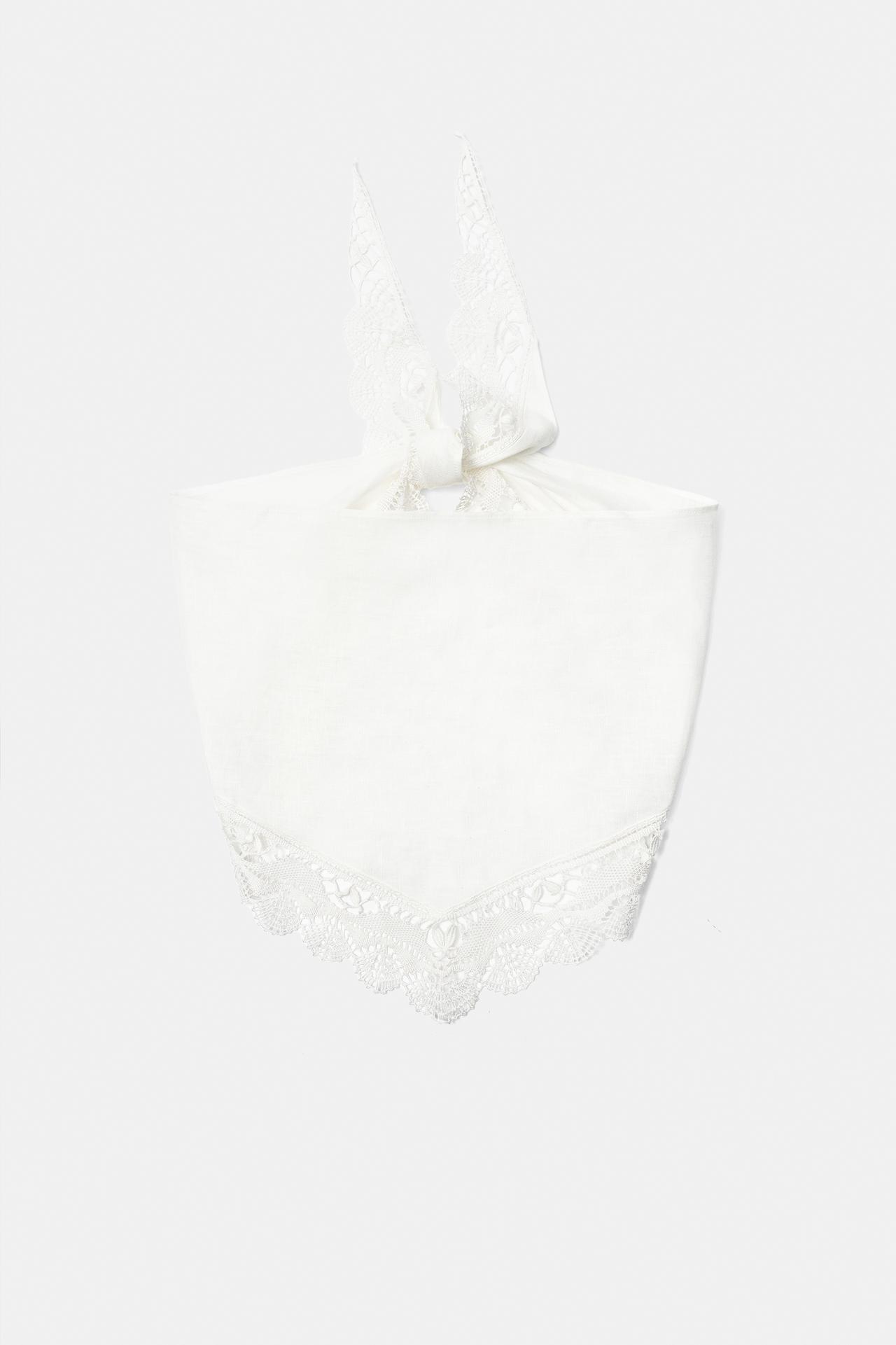 Encaixe de Camariñas x Pull&Bear 100% linen bandana — Off white