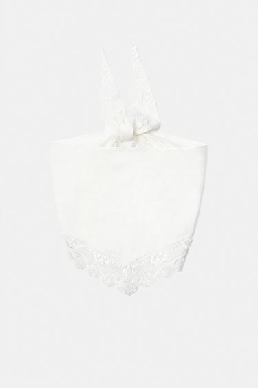 Encaixe de Camariñas x Pull&Bear 100% linen bandana — Off white 7