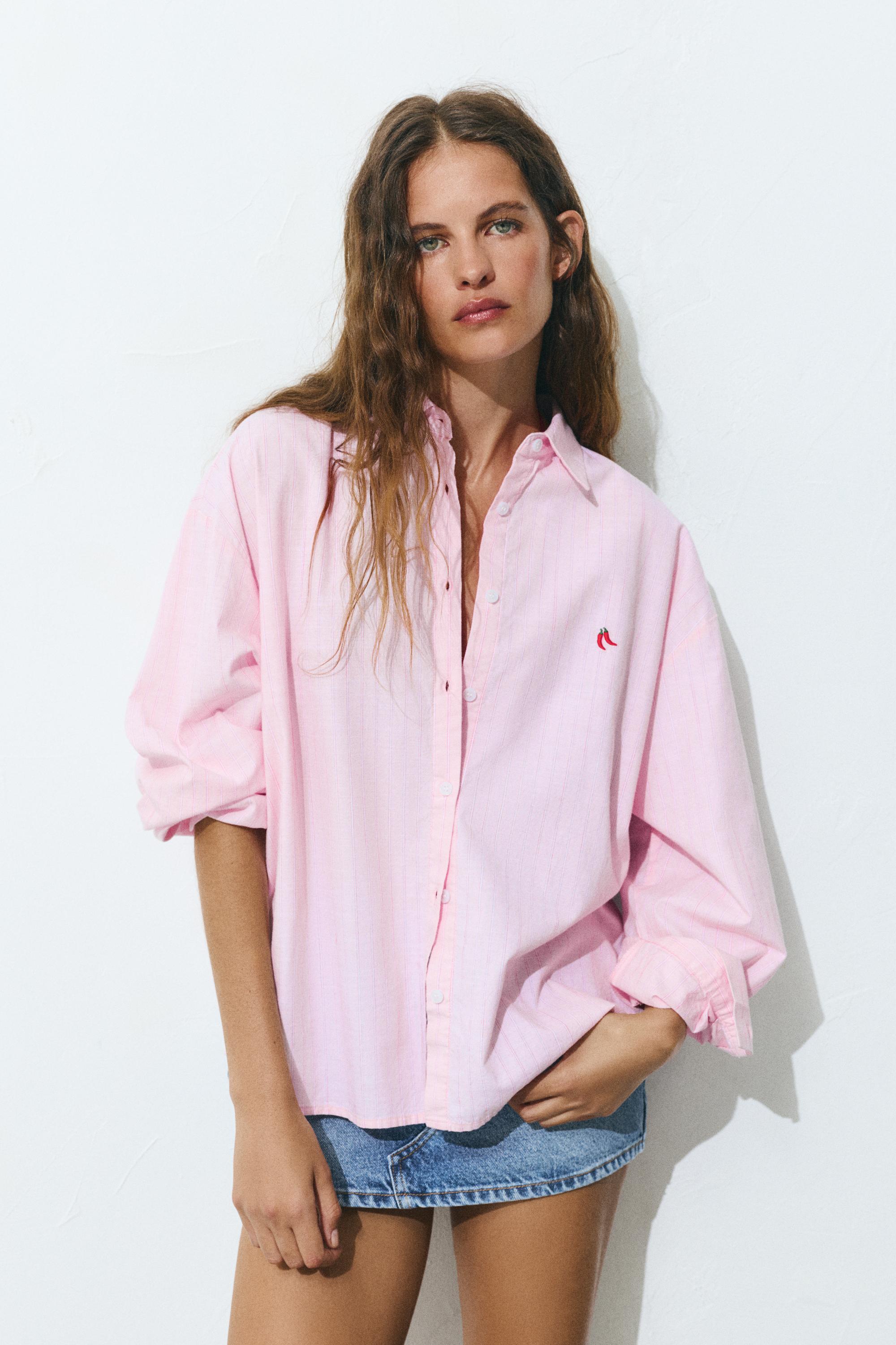 Çizgili biberli gömlek