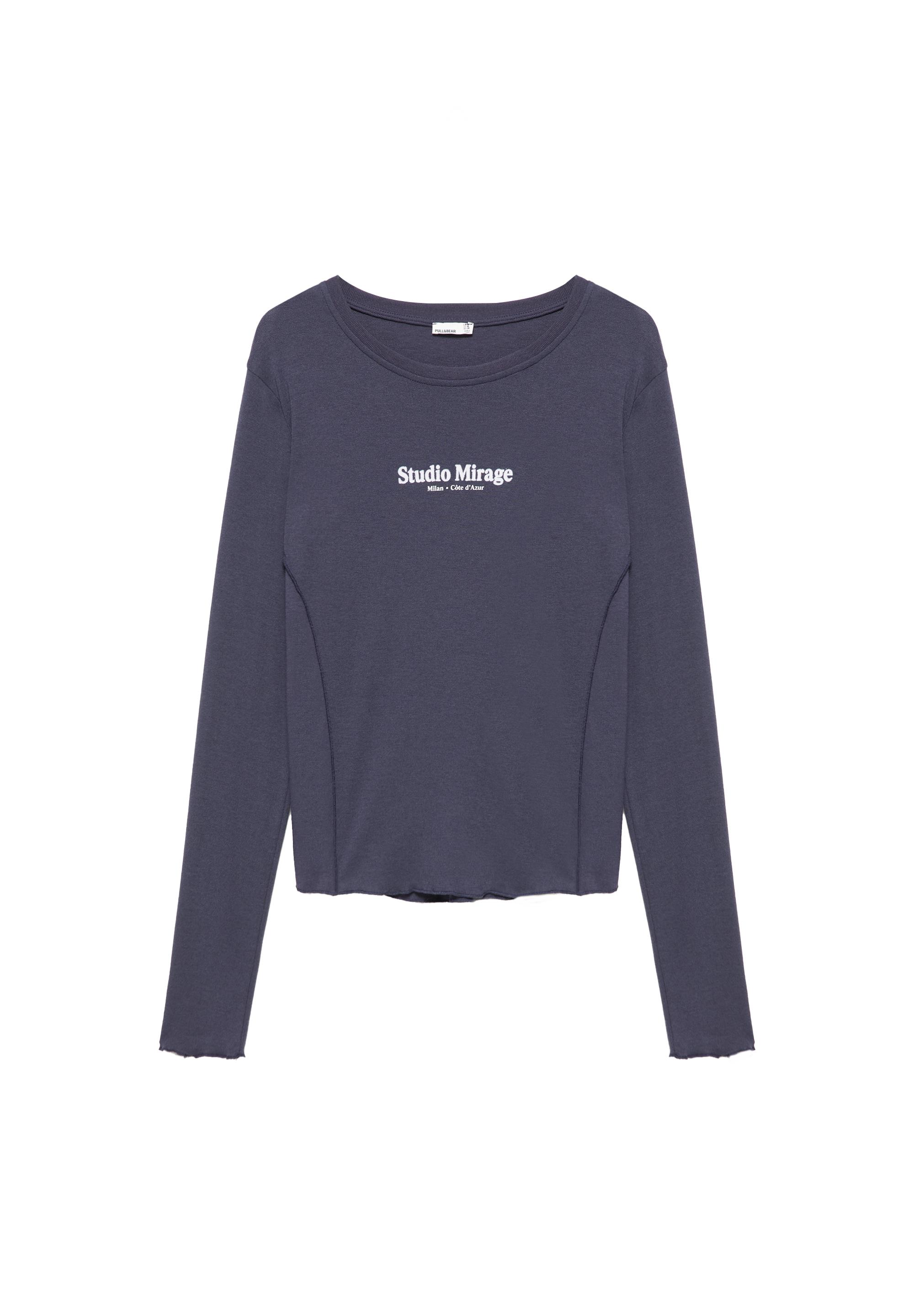 Pull&Bear Dikiş detaylı grafik tişört