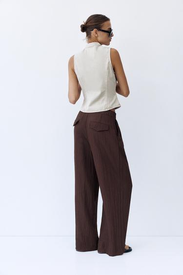 Darted smart trousers — Brown 5