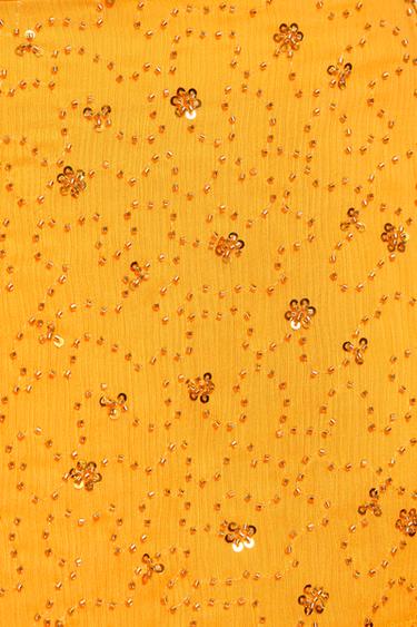 Orange sequin mini skirt — Orange 7