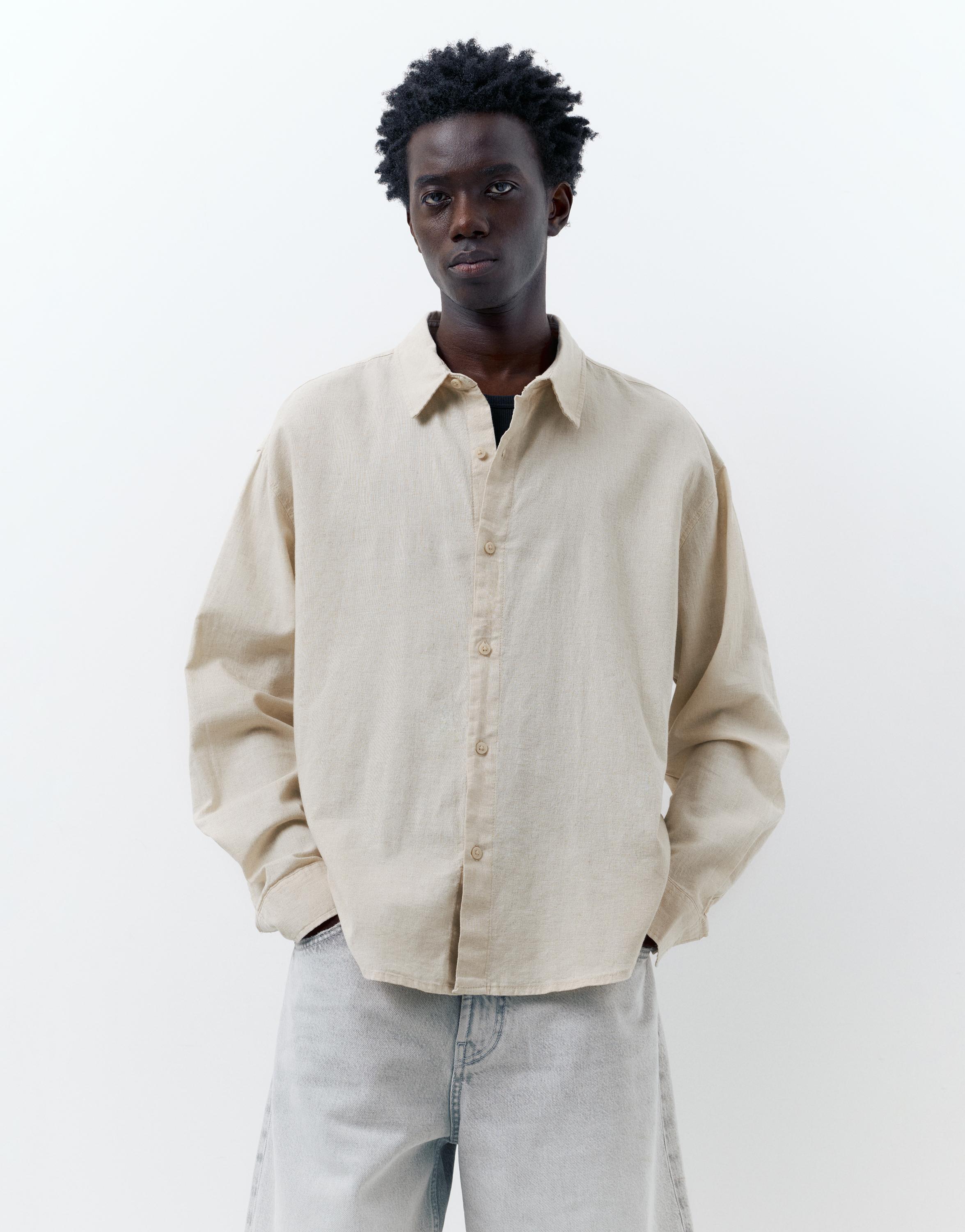 Ketenli gömlek - Görsel 24