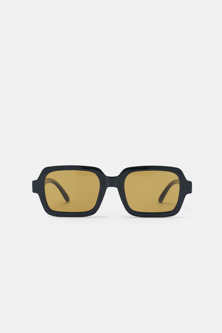 Square resin sunglasses — Black
