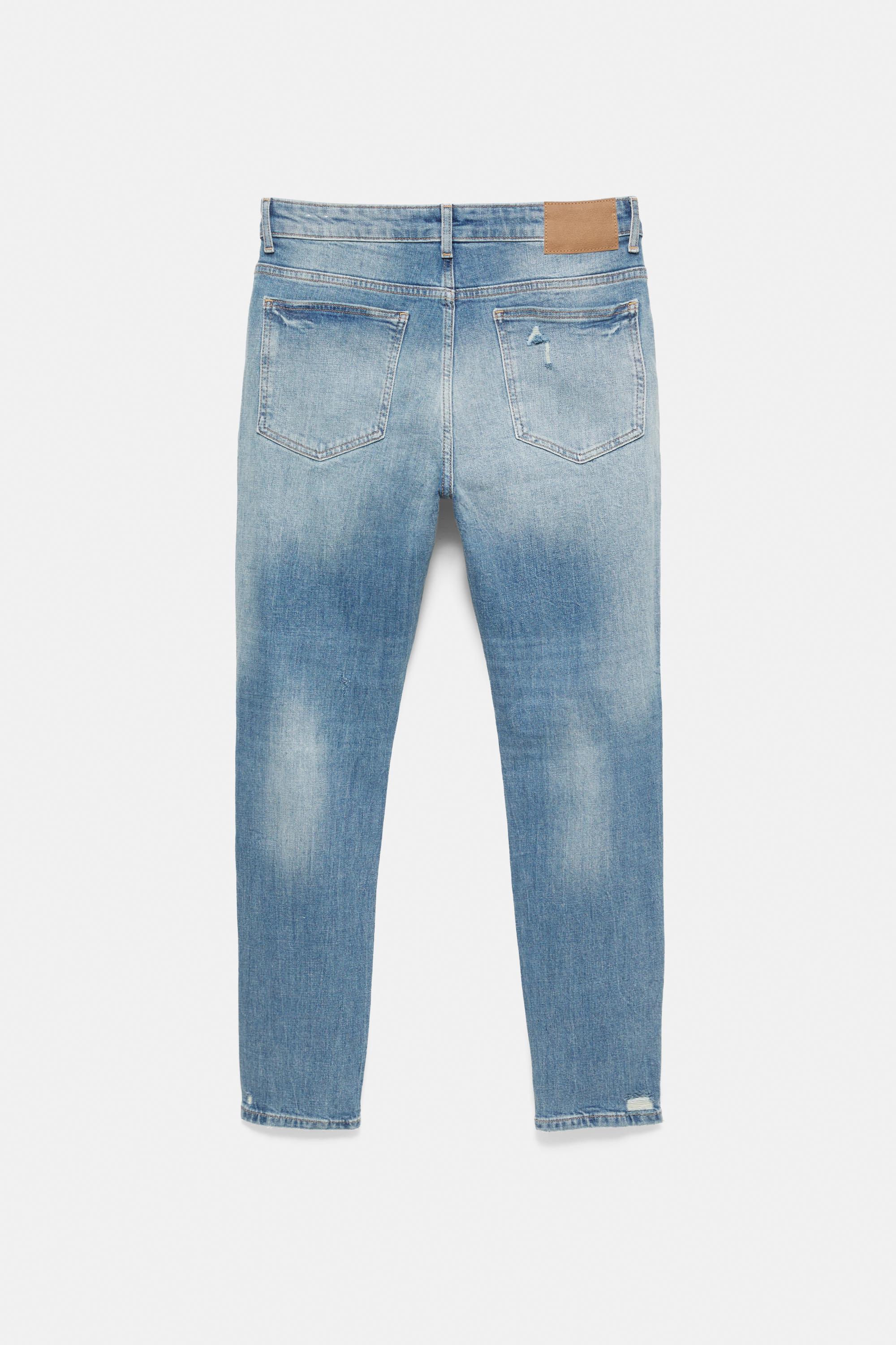 Ripped skinny jeans — Medium blue