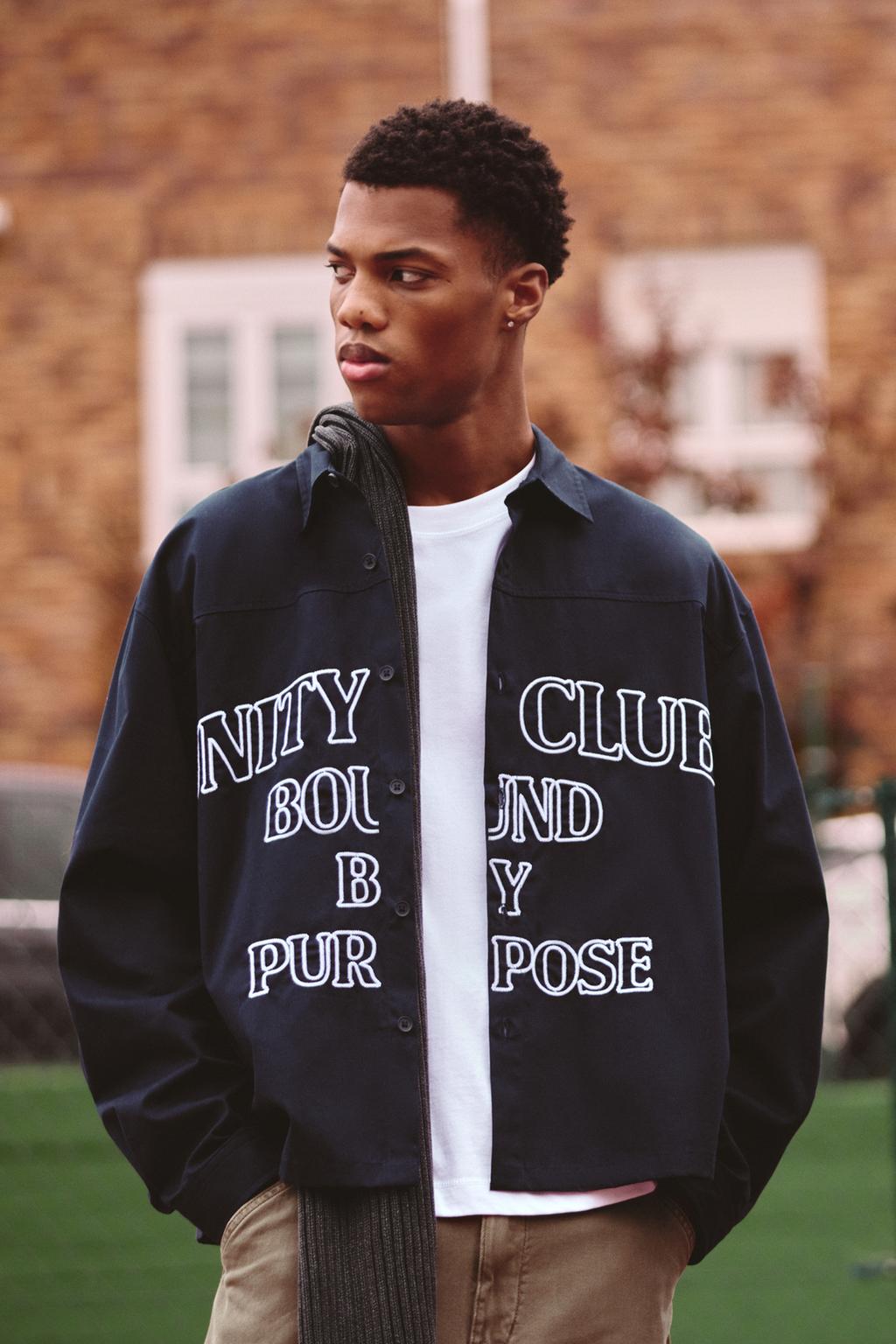 Camicia ricamata Unity Club PULL&BEAR - Main Image