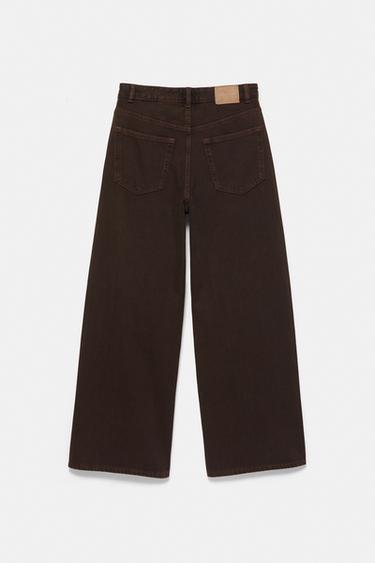 Baggy mid-waist jeans — Brown 7