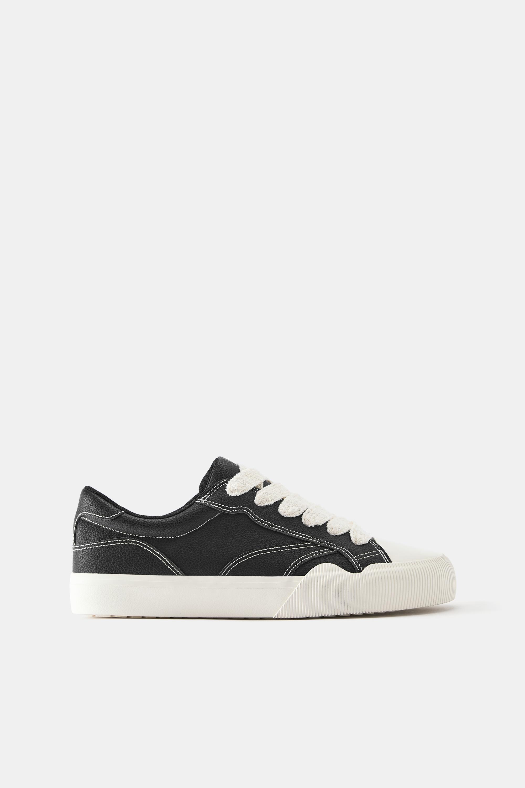 Casual stitched trainers — Black