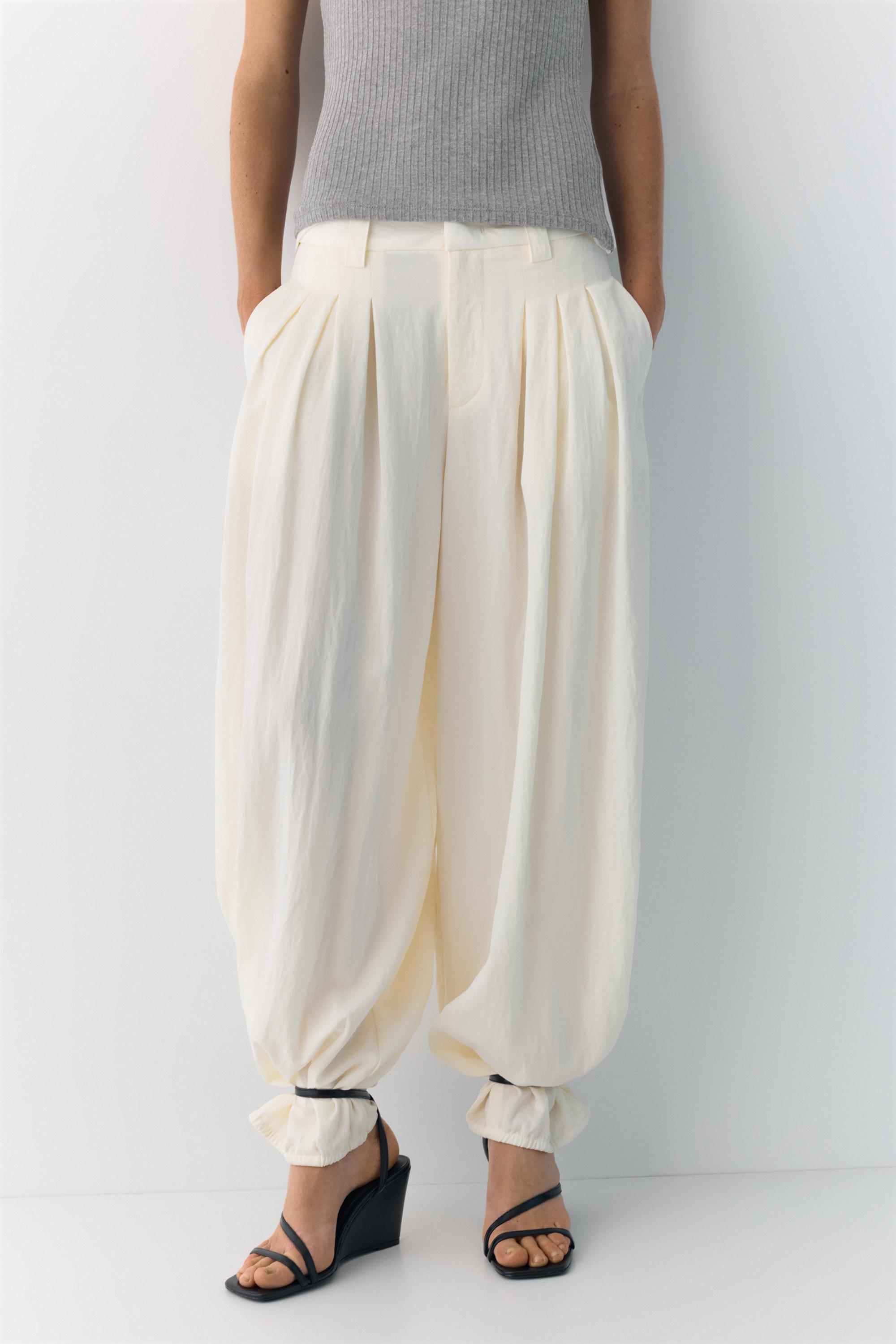 Pensi detaylı şalvar pantolon - Görsel 15