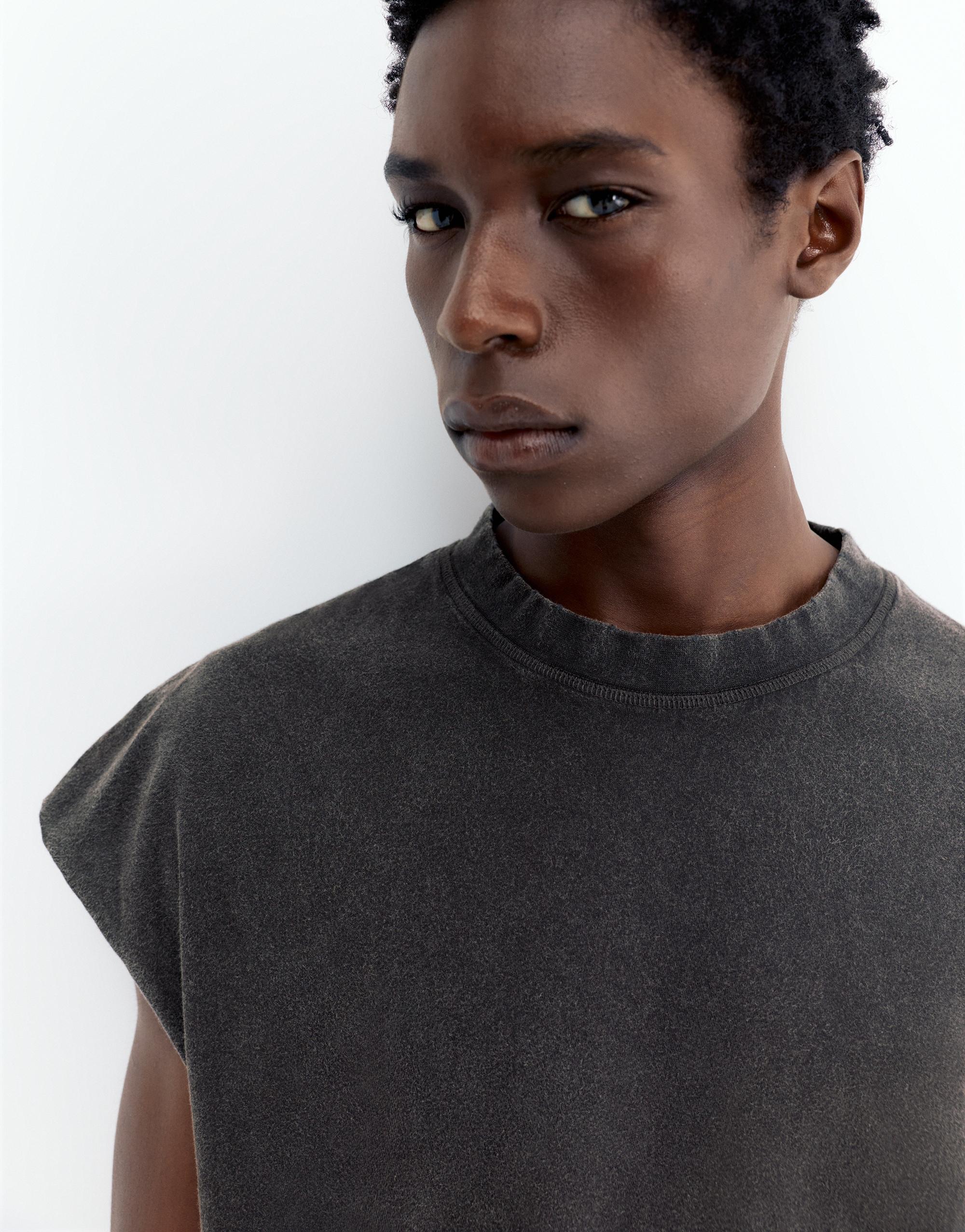 Acid wash tank top — Black