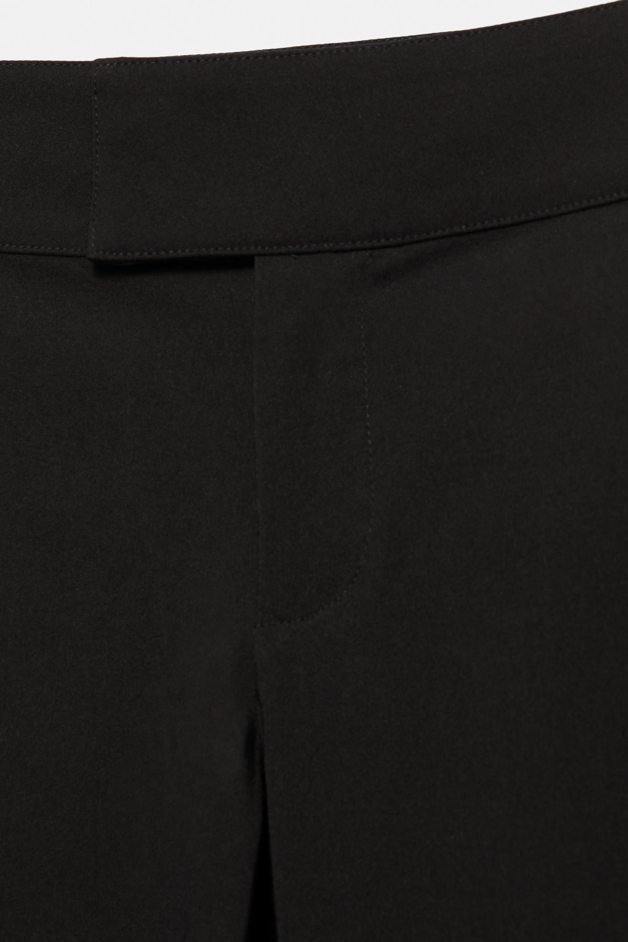 Mid-waist bootcut trousers — Black