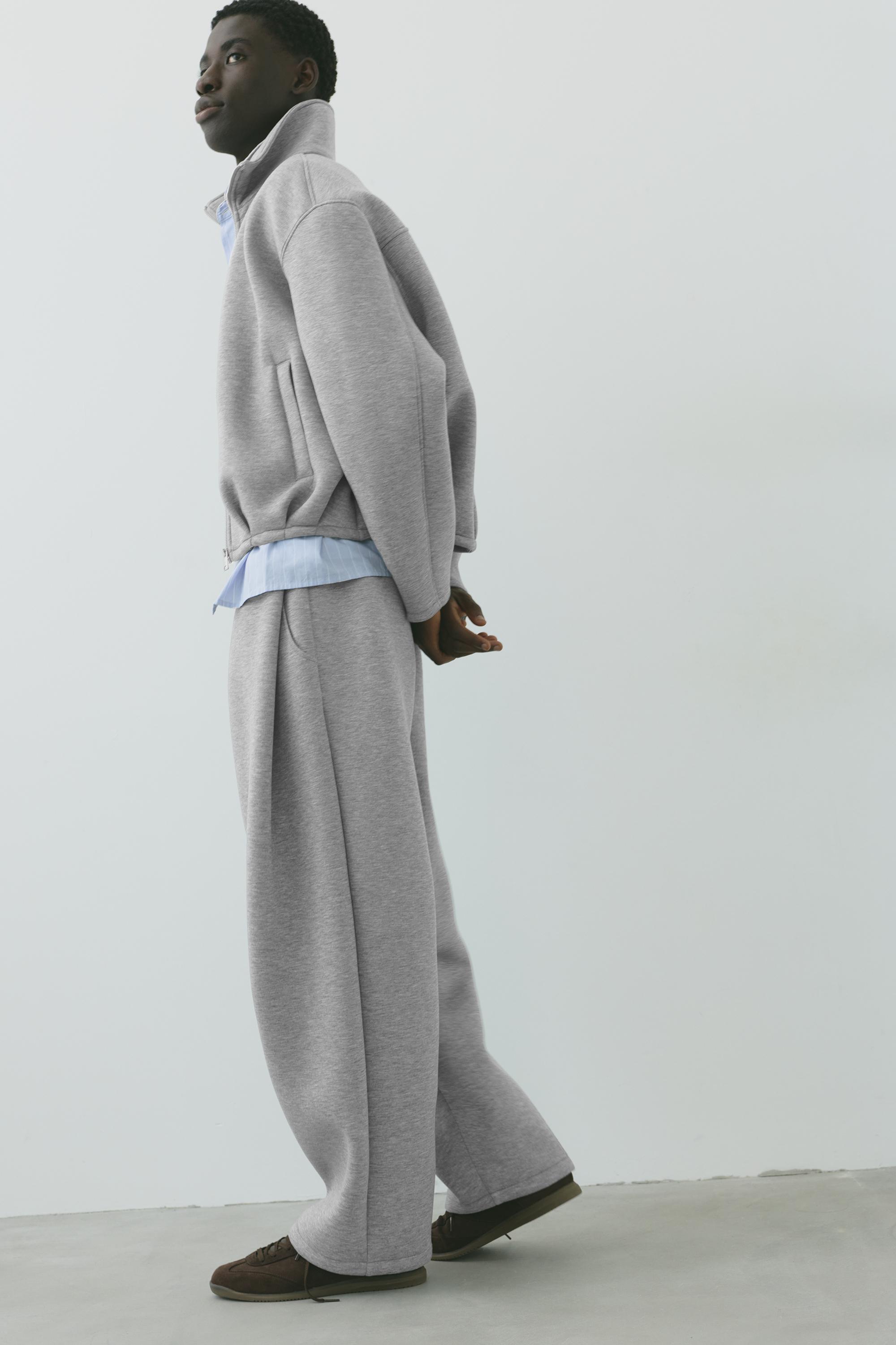 Relaxed fit sweatpants — Grey marl