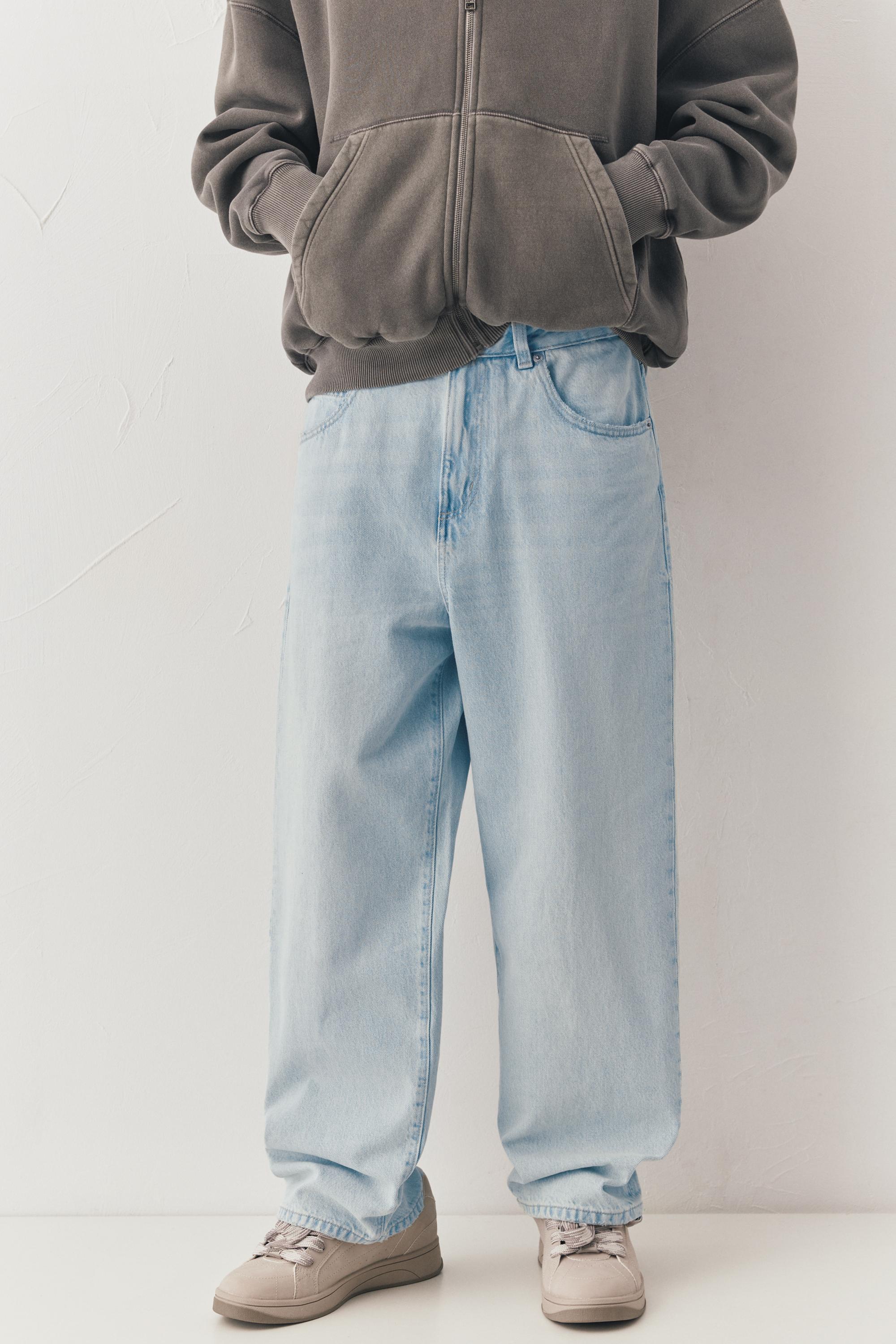Relaxed fit baggy jeans — Pale blue