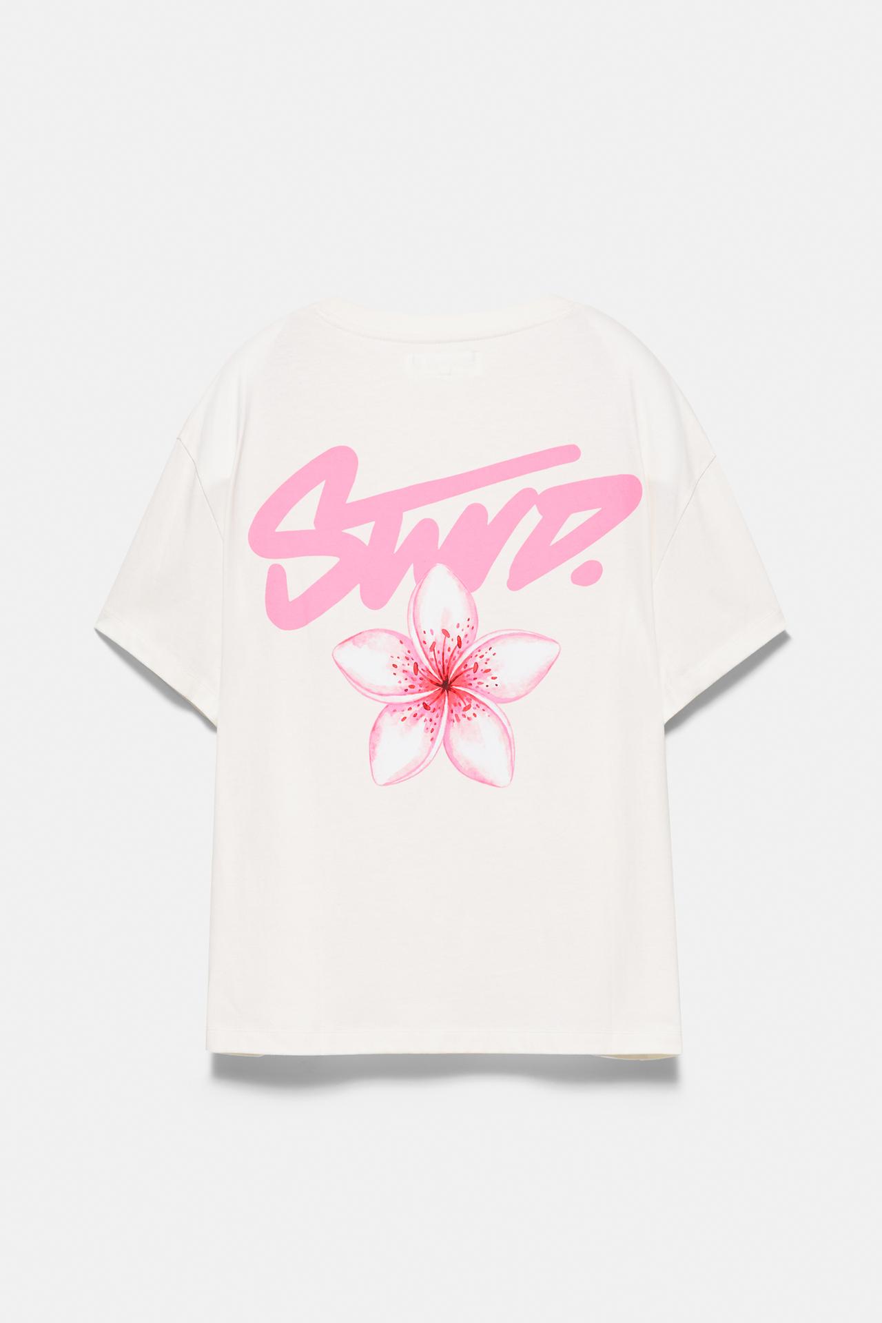 STWD flower T-shirt — Ice