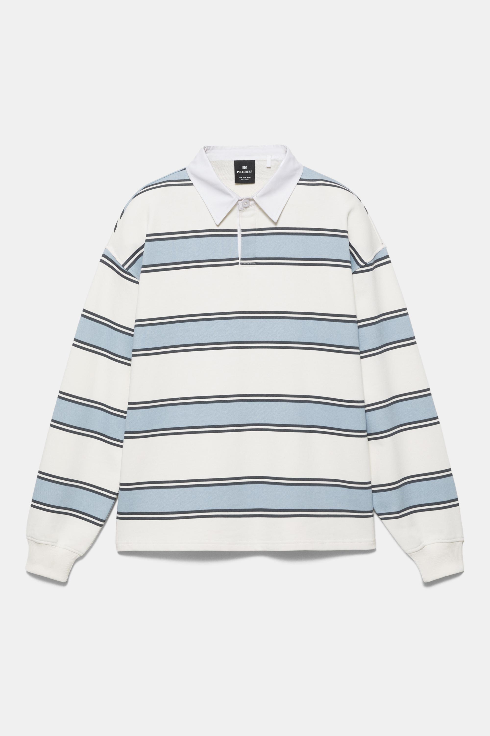Çizgili uzun kollu polo - Görsel 5